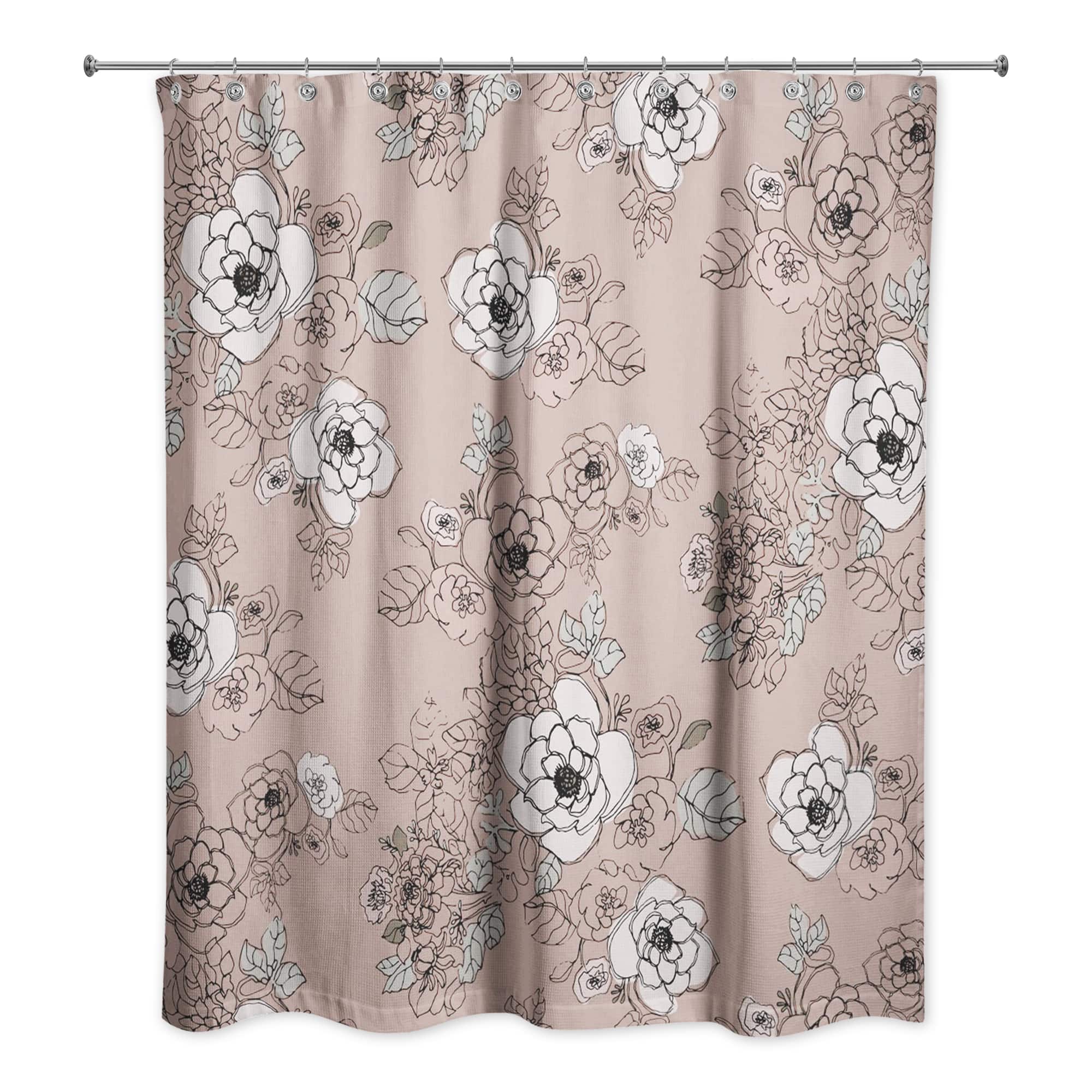Intricate Floral Shower Curtain