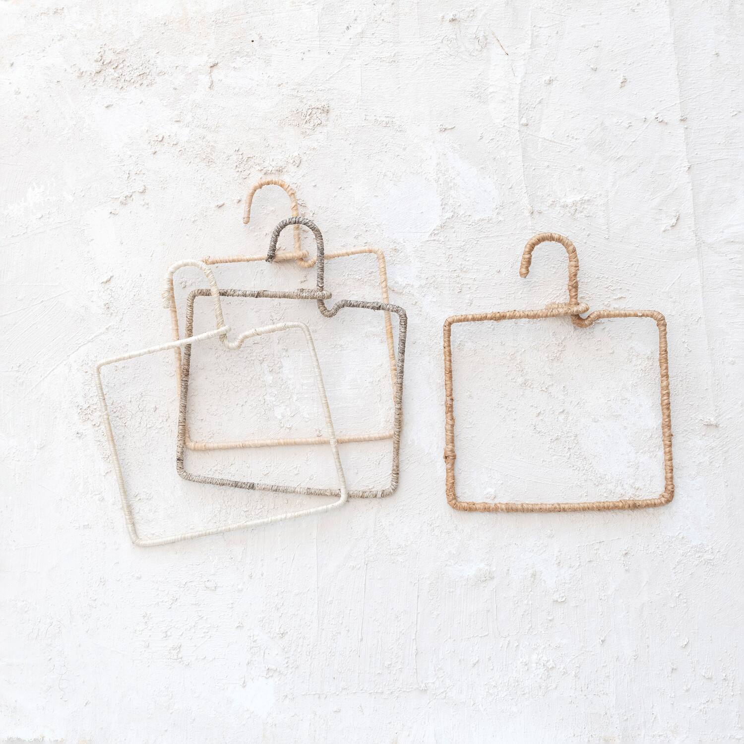 Hello Honey® Aluminum & Natural Fiber Wrapped Hanger Set