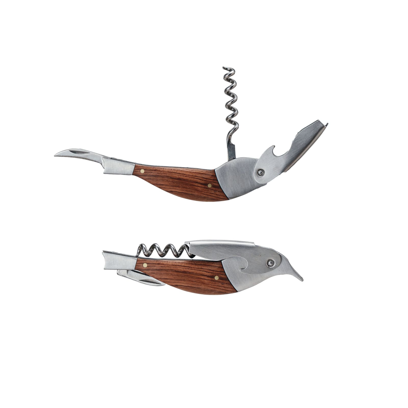 Hello Honey® 4.75" Natural Merbau Wood Bird Bottle Opener