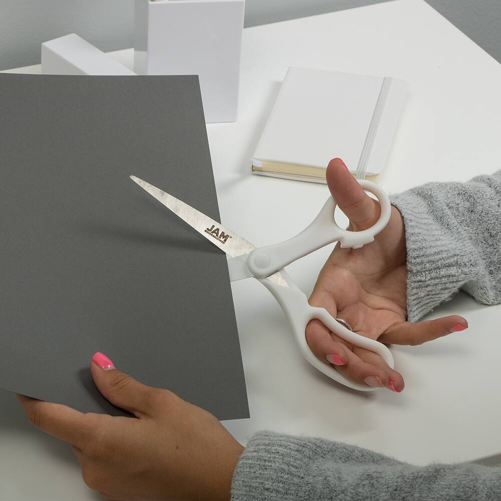 JAM Paper 8" Ergonomic Multi-Purpose Precision Scissors