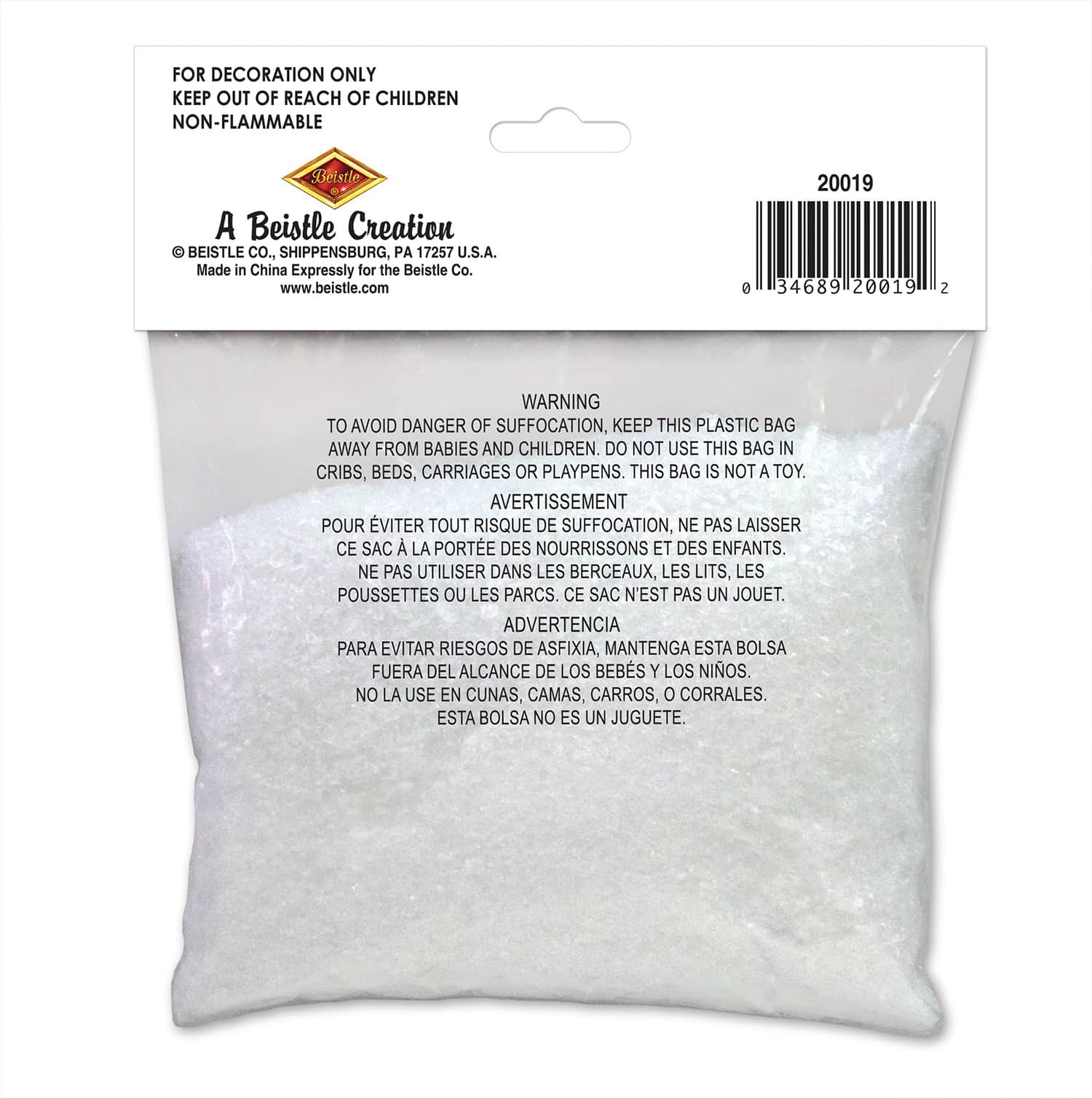 Beistle 2oz.Sparkling Snow, 2ct.