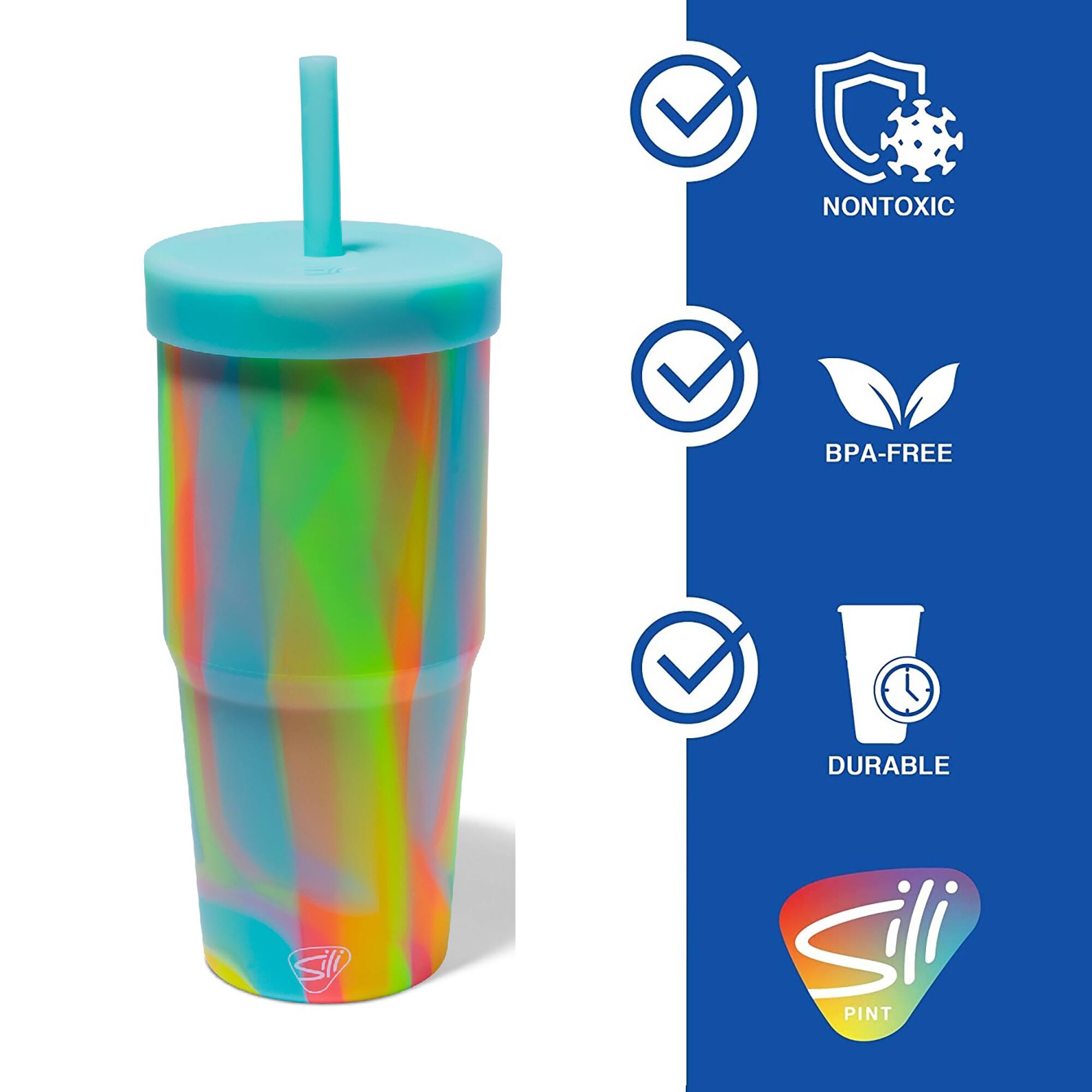 Silipint® 32oz. Silicone Tumbler with Straw