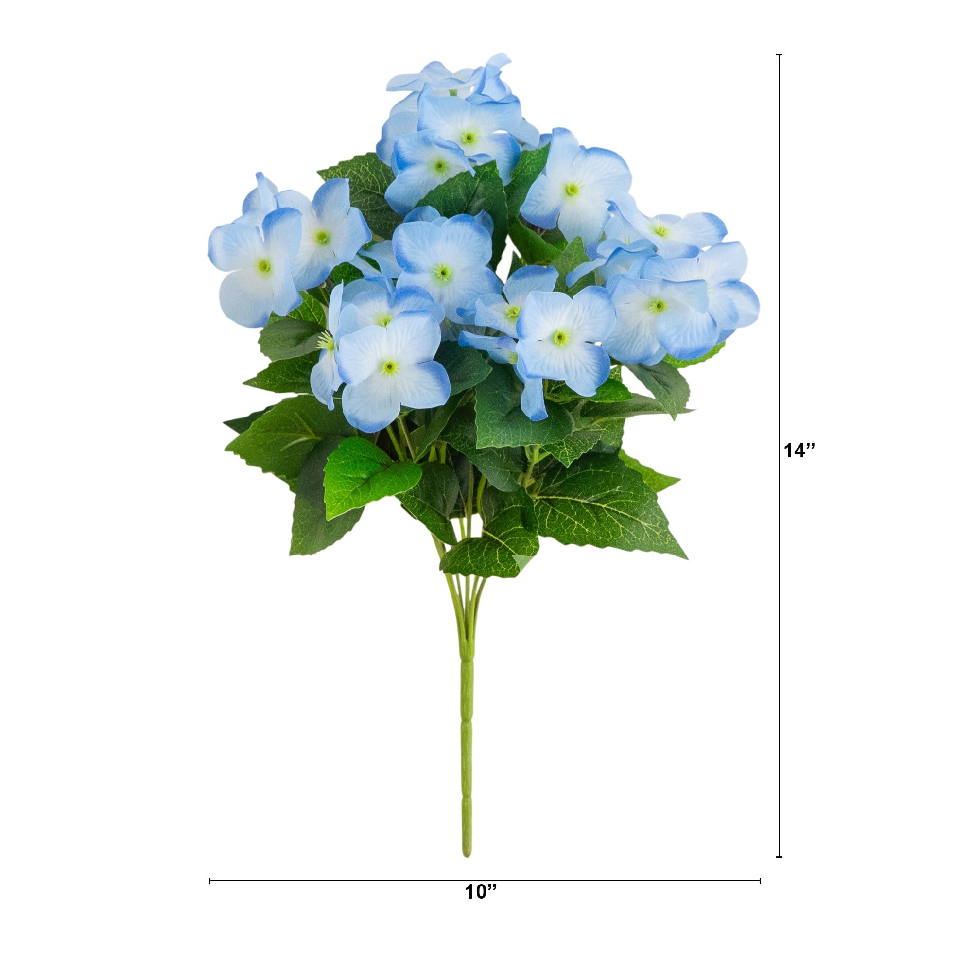 14" UV Resistant Artificial Hydrangea Bushes