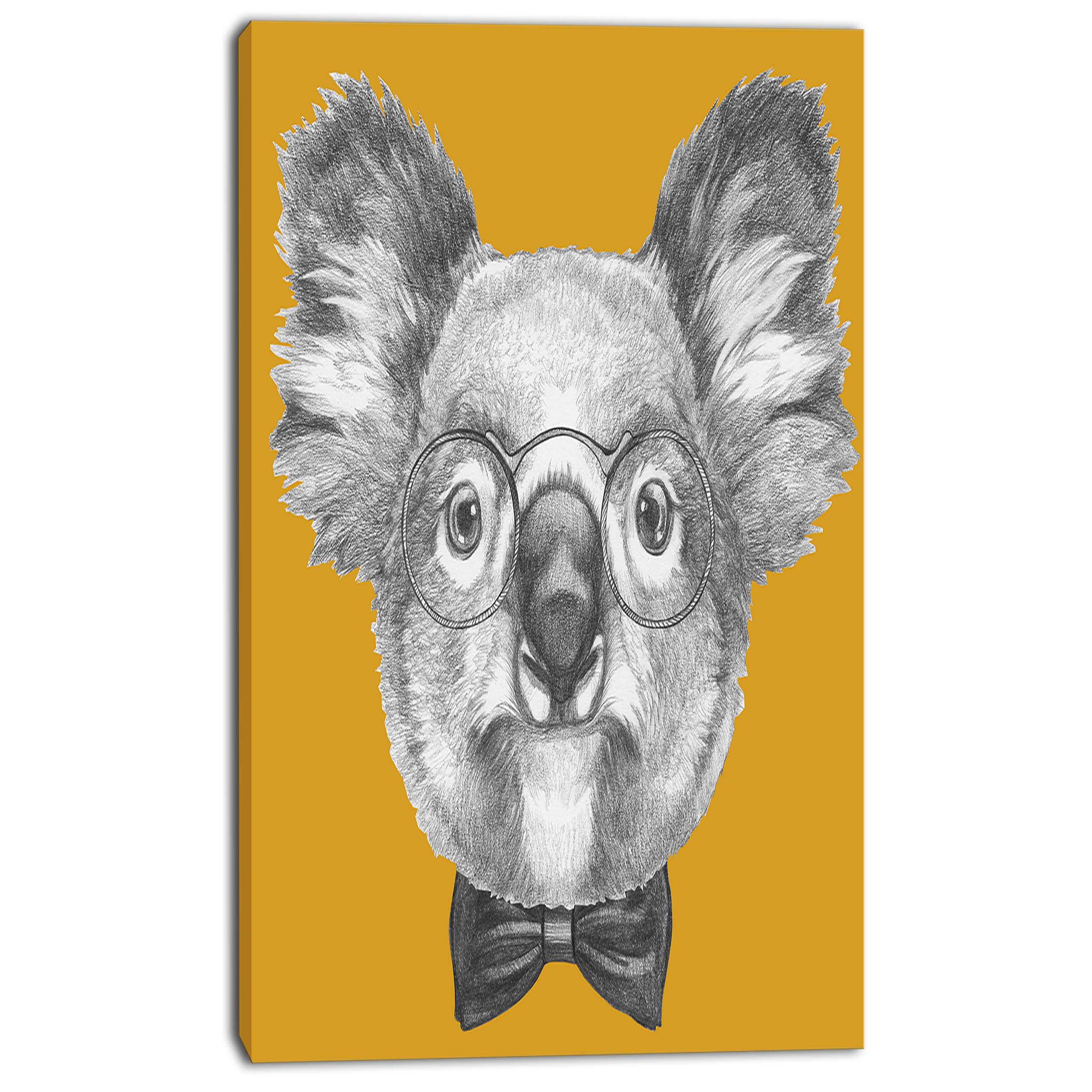 Designart - Koala with Glasses and Bow Tie