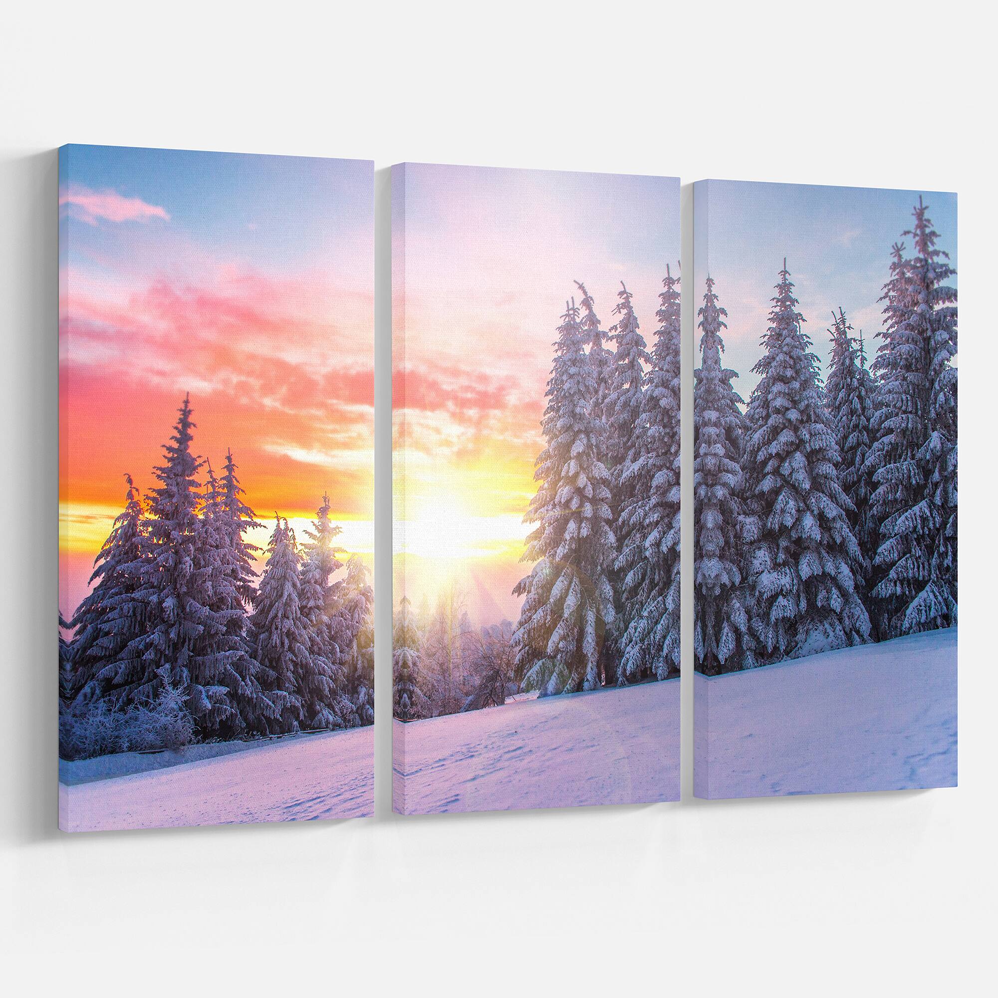 Designart - Winter Sunset in Bulgaria