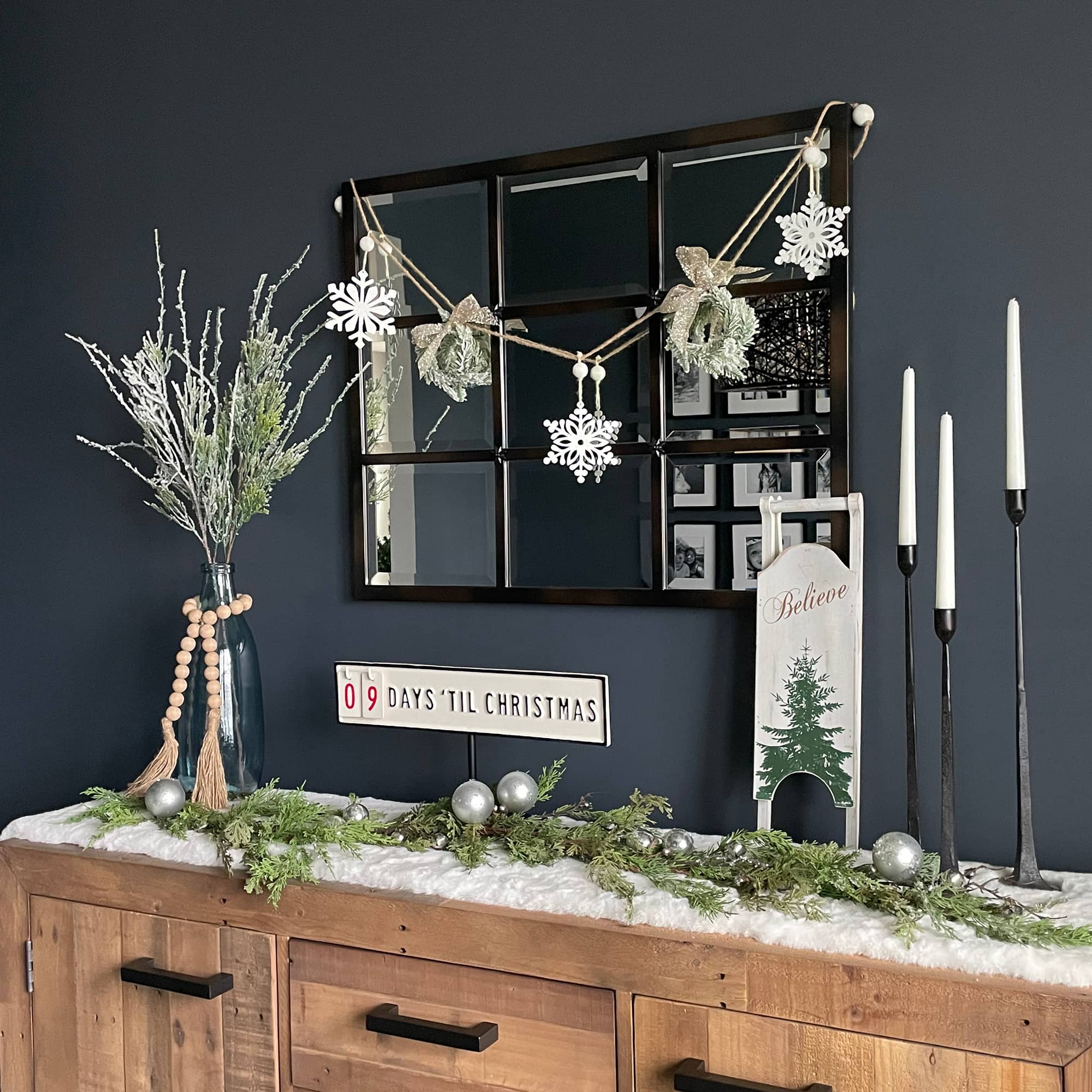 47" Frosted Pine Artificial Christmas Spray
