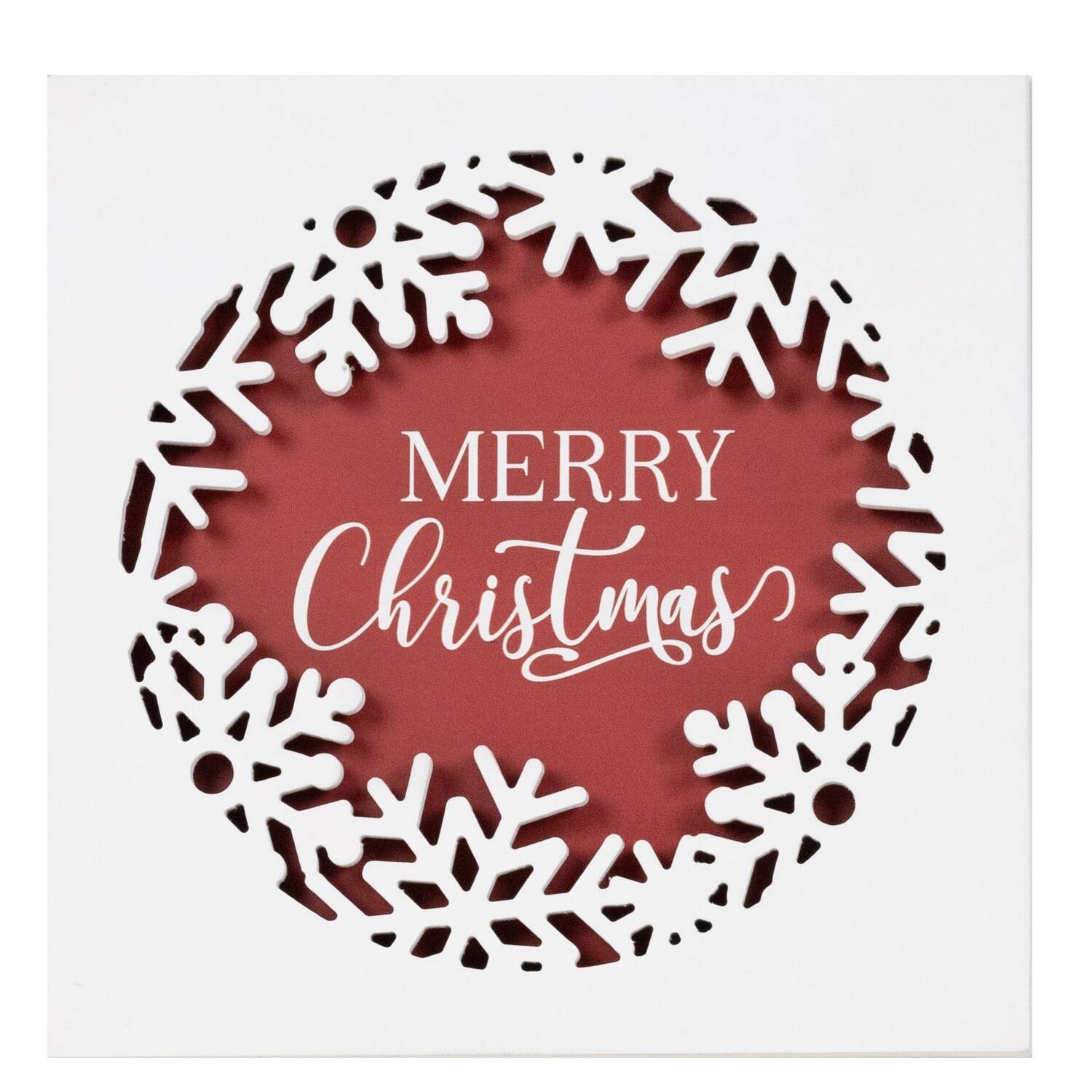 Melrose 12" x 12" Merry Christmas Plaque