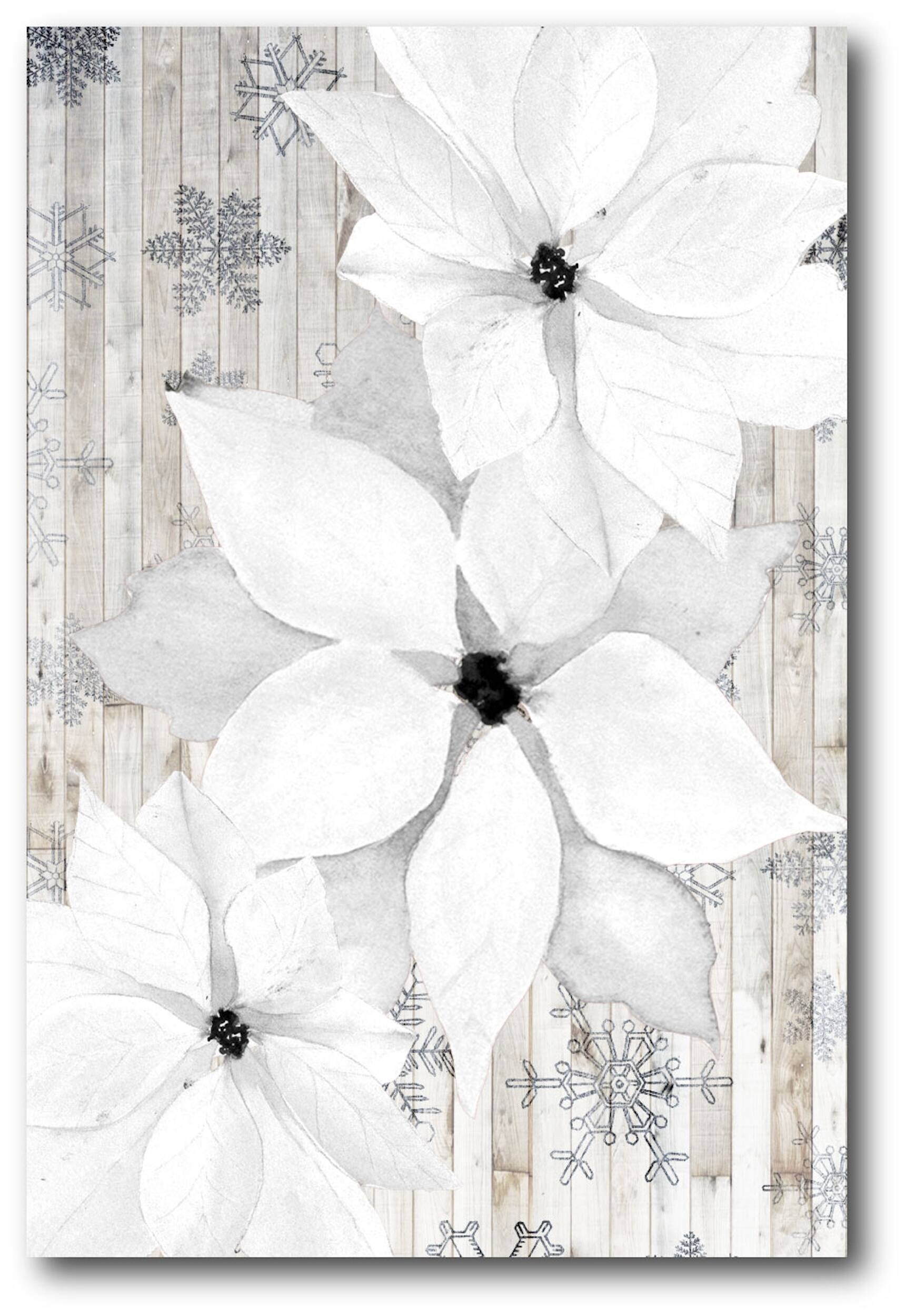 Courtside Market® Sophisticated Christmas Flower Gallery-Wrapped Canvas Wall Art