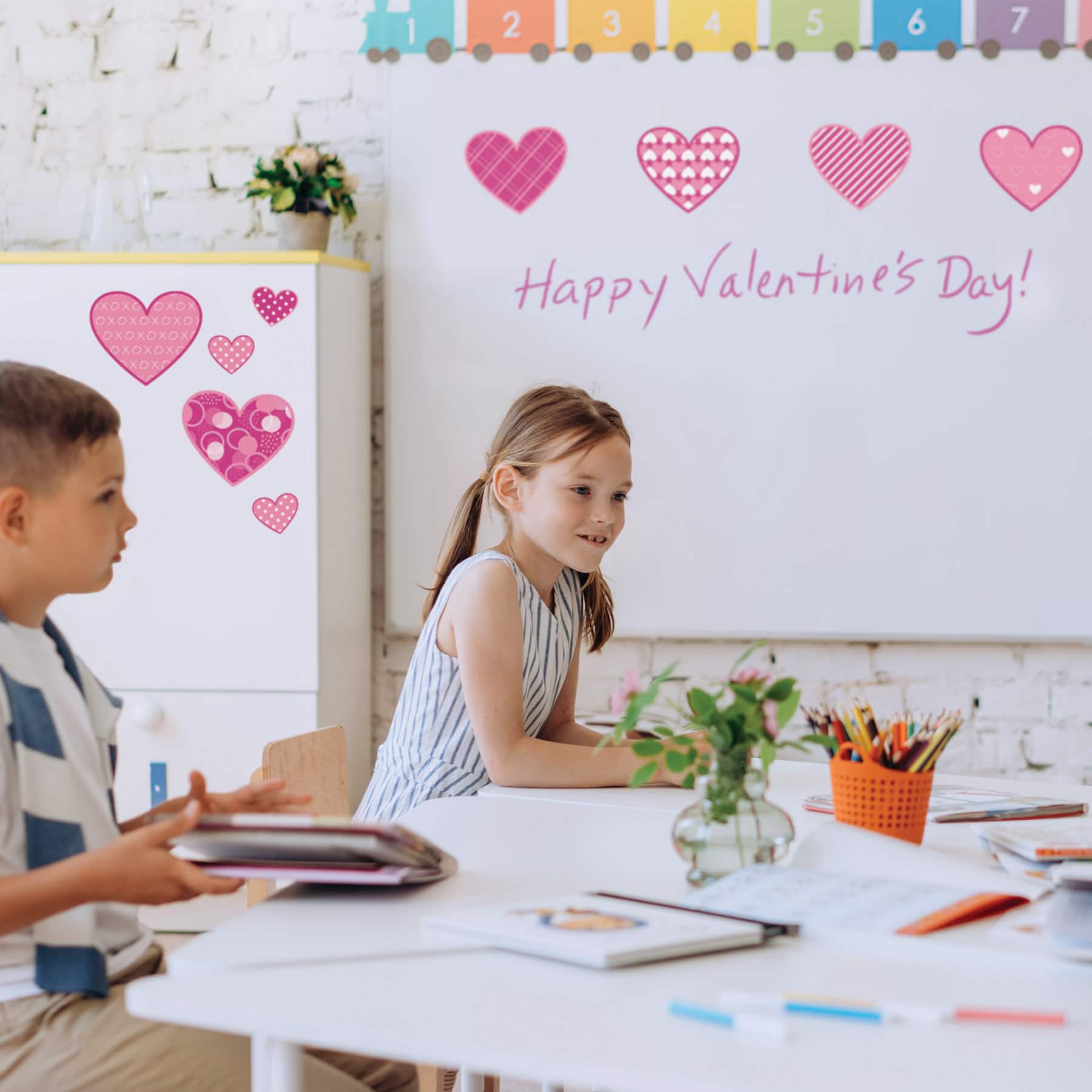 Beistle Valentine's Day Hearts Peel 'N Place Sheets, 3ct.