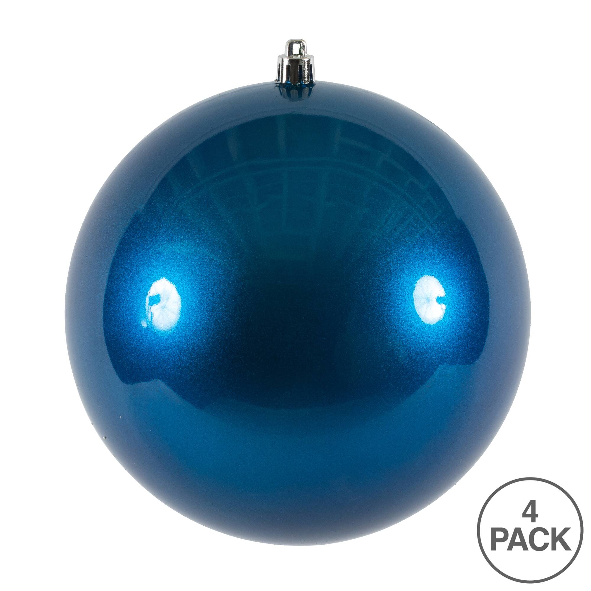 Vickerman Blue Candy Ball Ornament, 4ct.