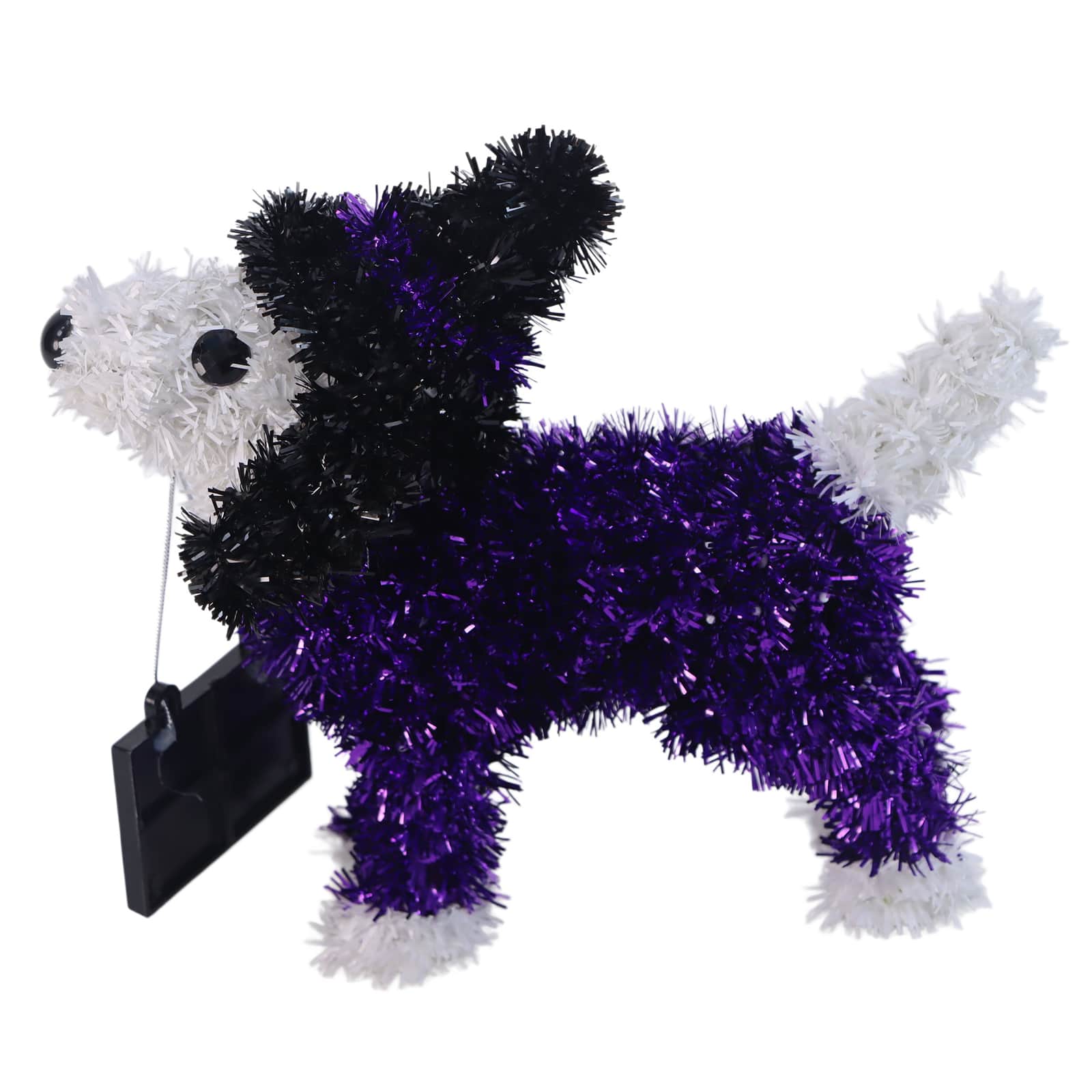 6" Purple Tinsel Dog with Boo Sign by Ashland®