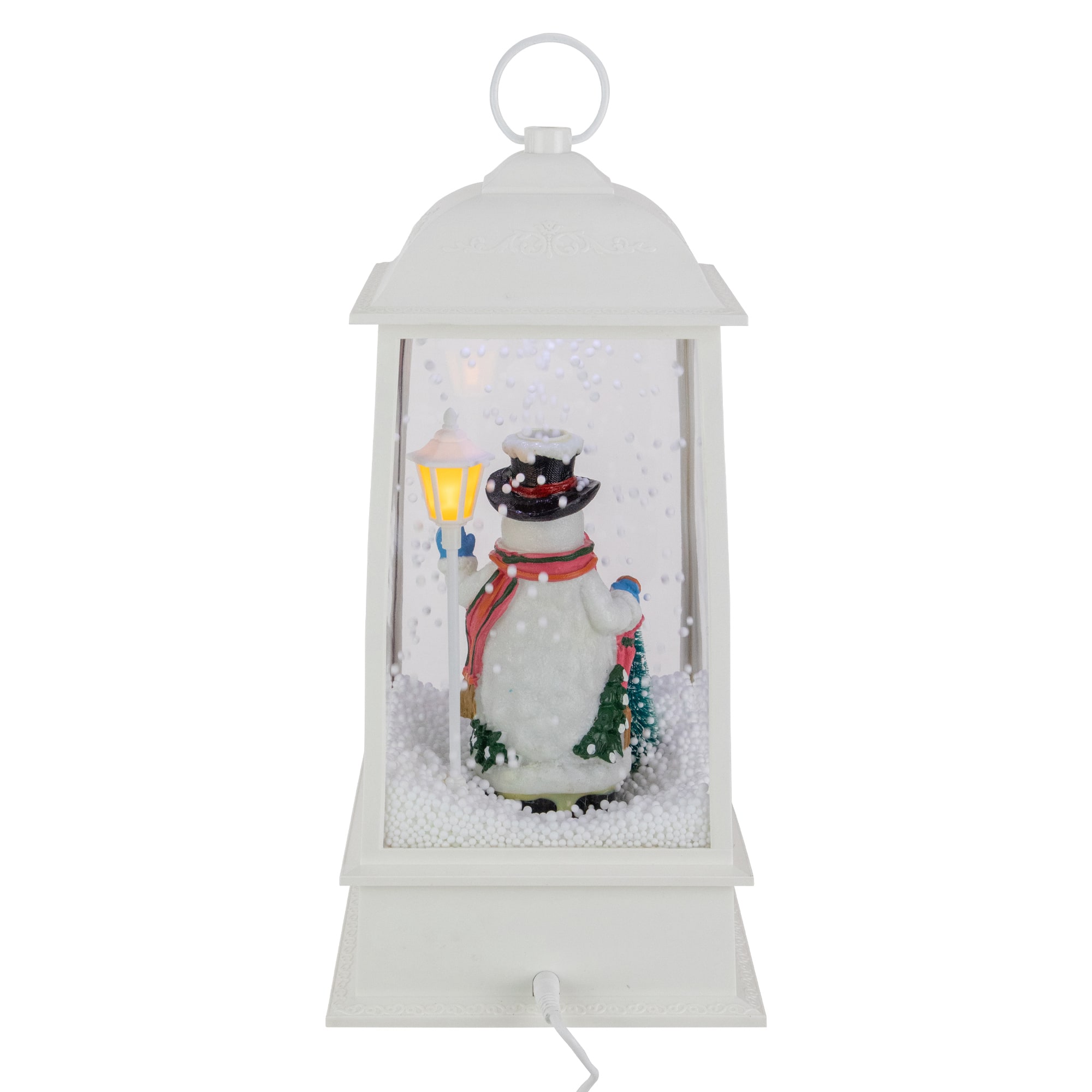 LED Lighted Musical Snowing Snowman Christmas Lantern - 13.5"