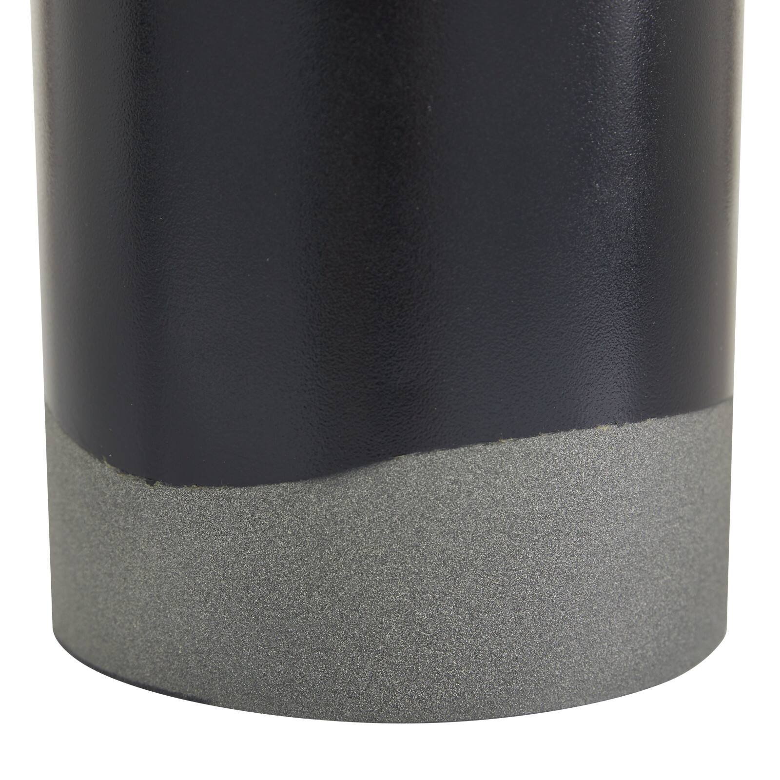 Set of 2 Black Metal Contemporary Vase, 10", 12"