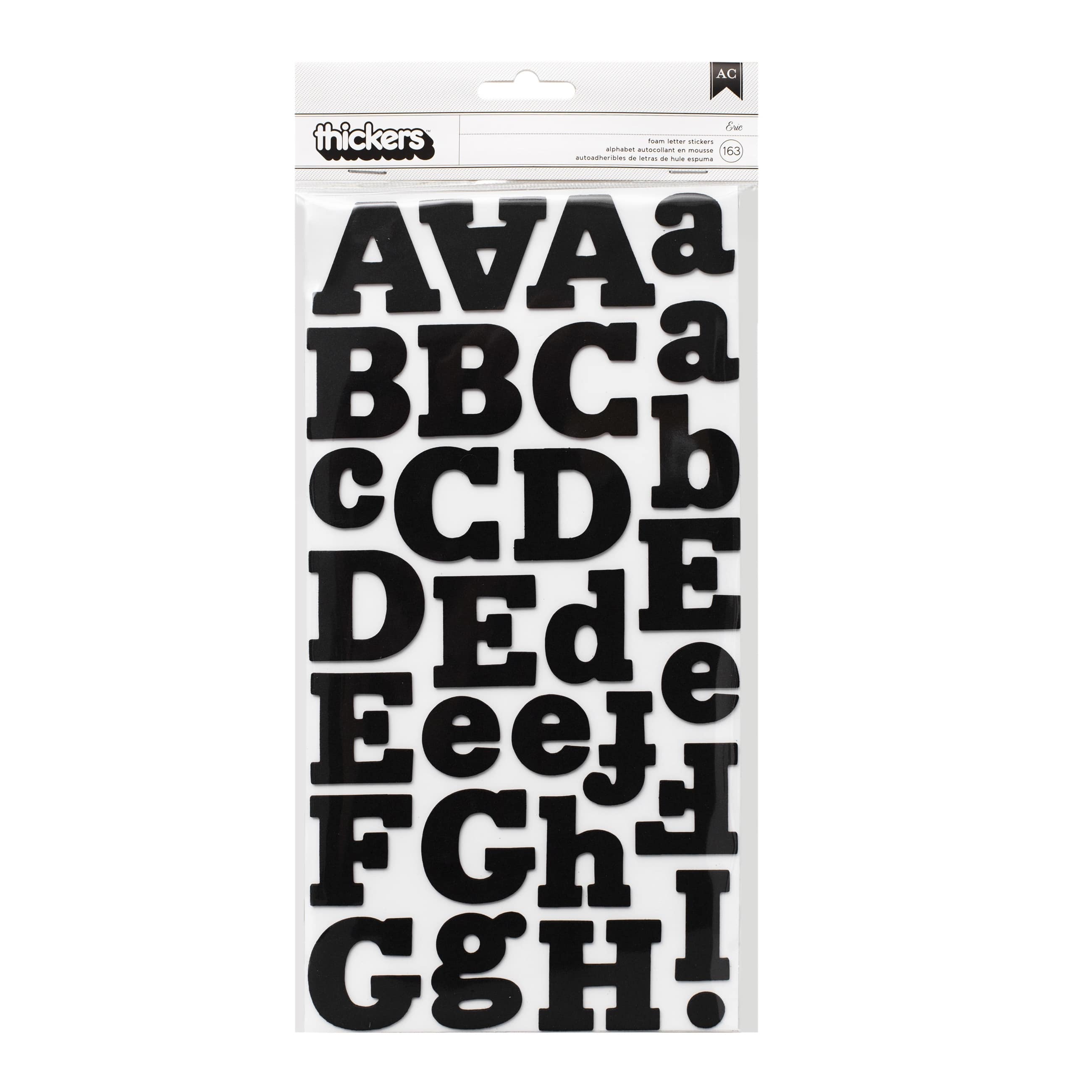 Thickers Black Eric Foam Stickers