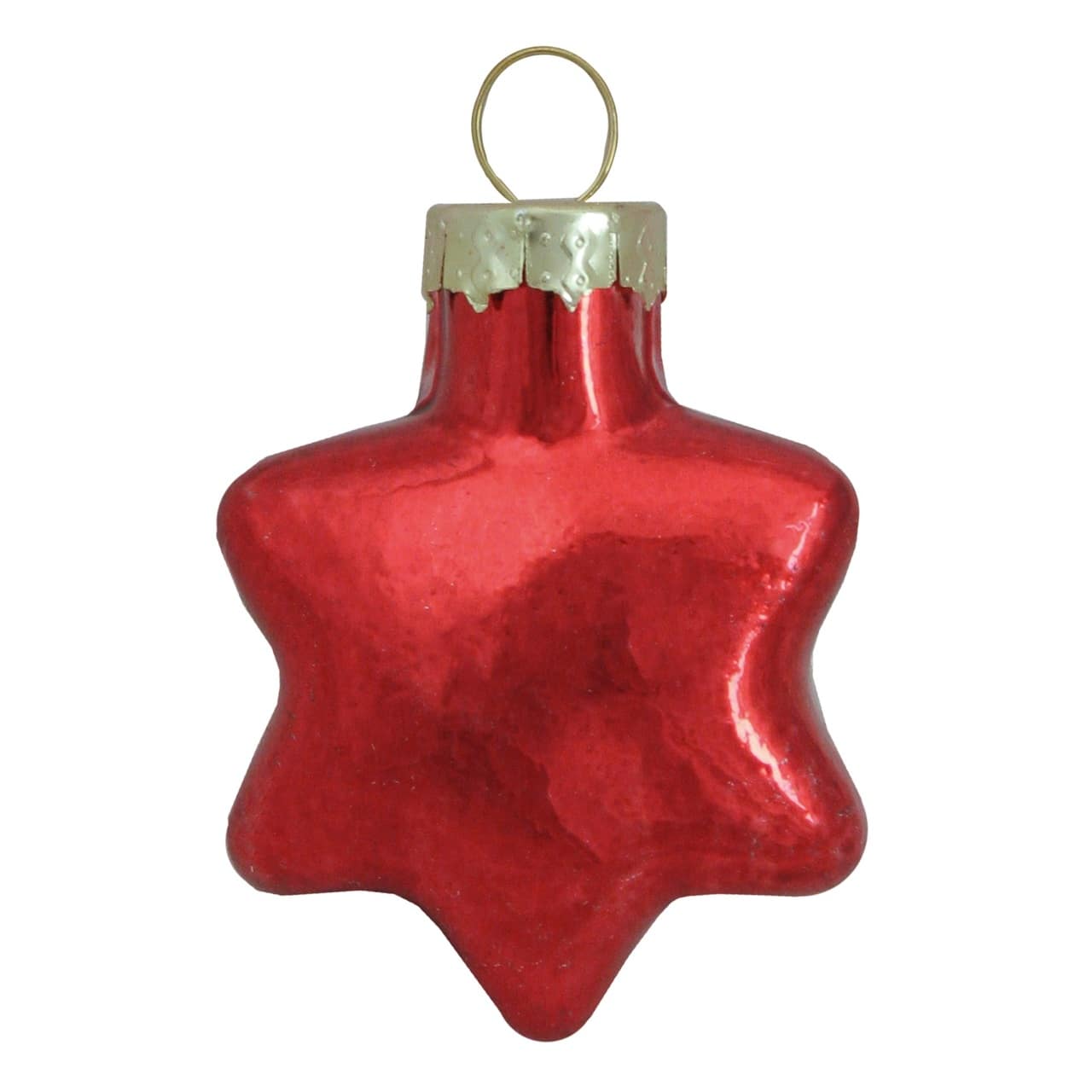 Whitehurst 56ct. 2" Shiny Red Glass Star Ornaments
