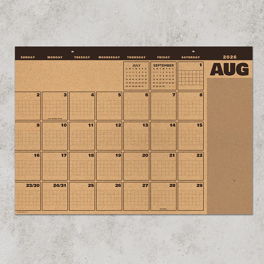 TF Publishing 2026-27 Trail & Timber Desk Pad Monthly Blotter Calendar