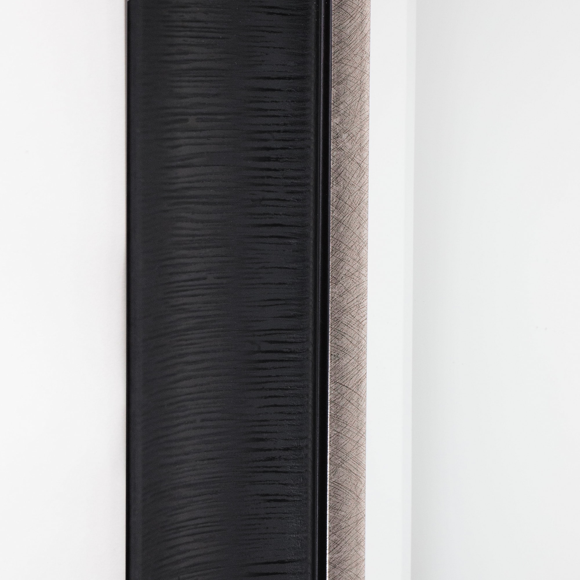 Head West® 34.5" Alderton Black & Silver Framed Beveled Wall Mirror 