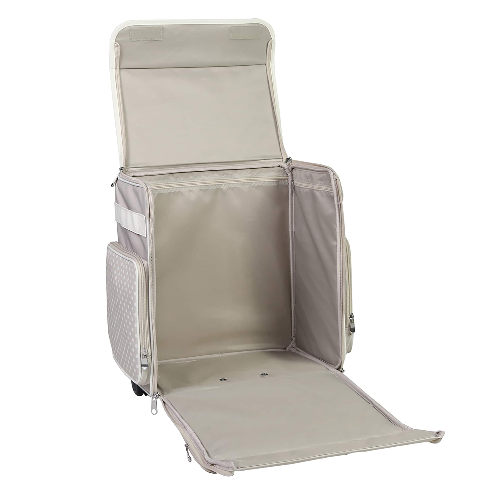 Everything Mary Tan Dot Rolling Scrapbooking Case