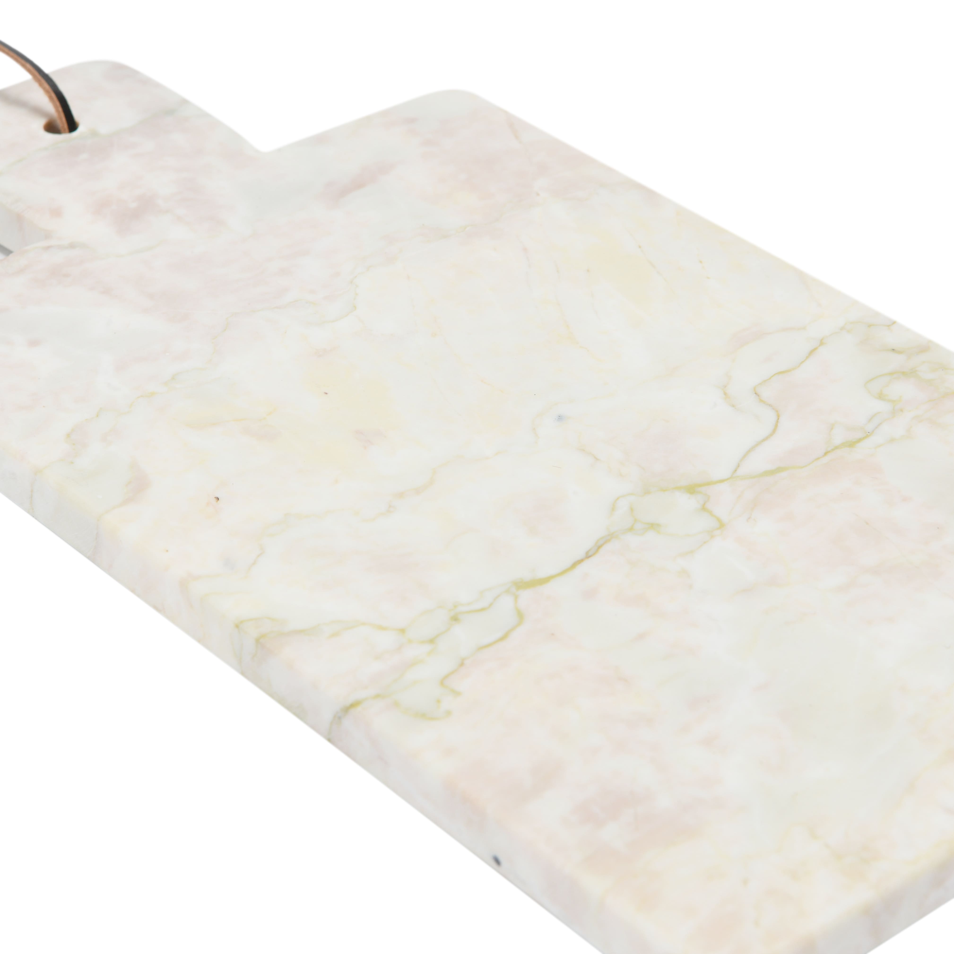 Hello Honey® 16" Sage Color Marble Cutting Board/Tray with Leather Tie