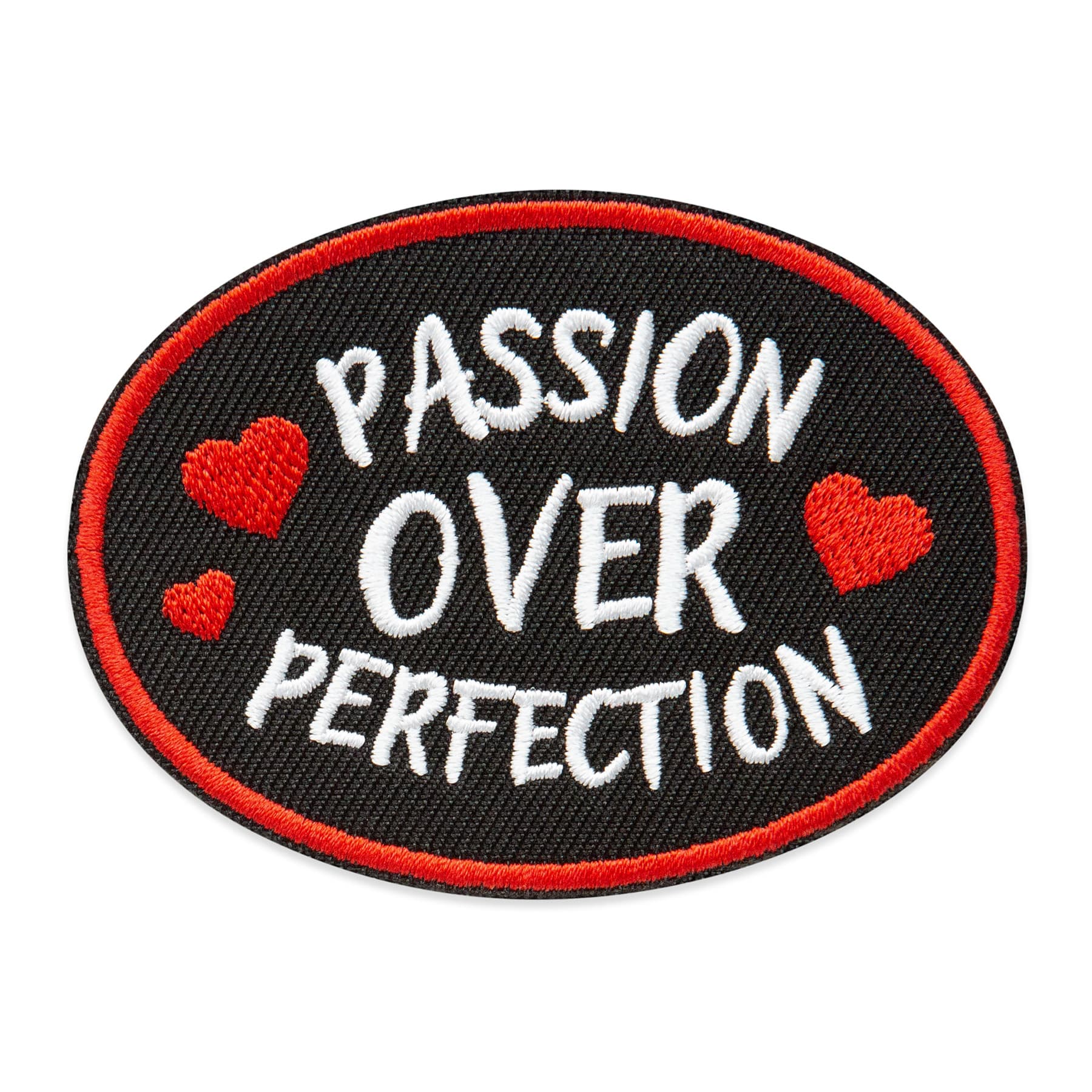 Passion Over Perfection Embroidered Iron-On & Adhesive Patch by Make Market®