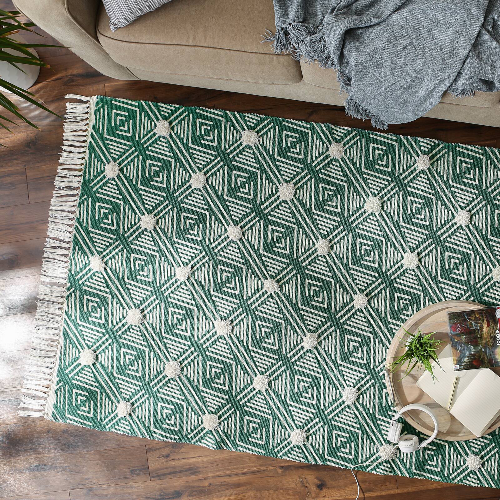 DII® Diamond Textured Hand-Loomed Shag Rug