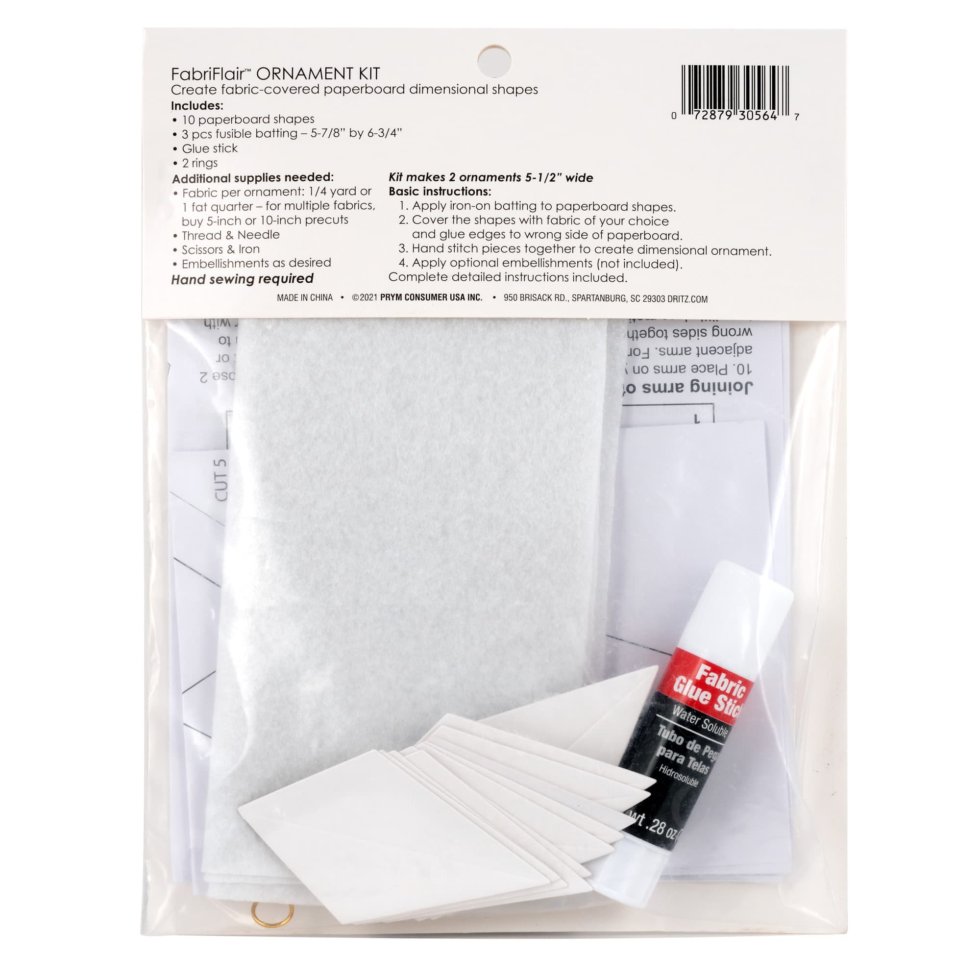 Dritz® FabriFlair 5.5" Ornament Kit Star Pattern