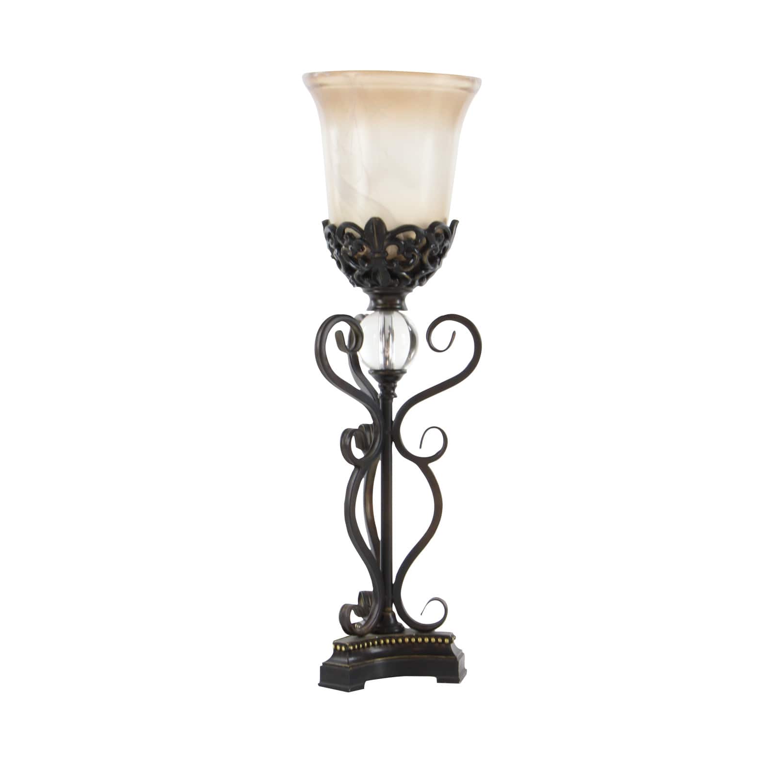 Set of 2" Brown Metal Mediterranean Uplight