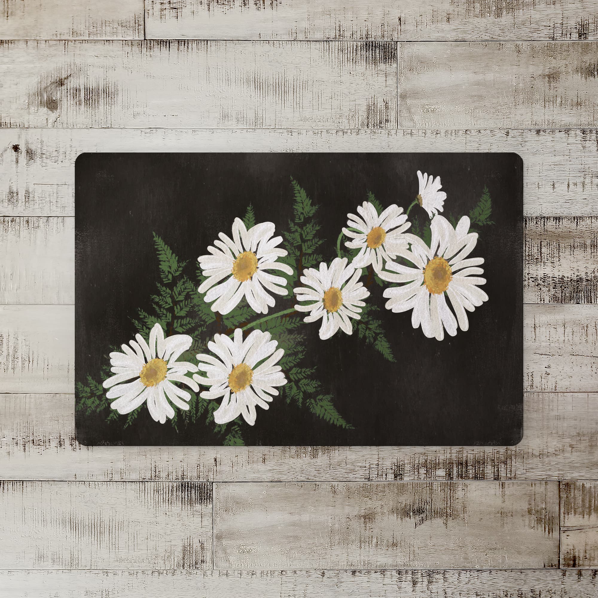 Daisies on Moody Background 27" x 18" Floor Mat