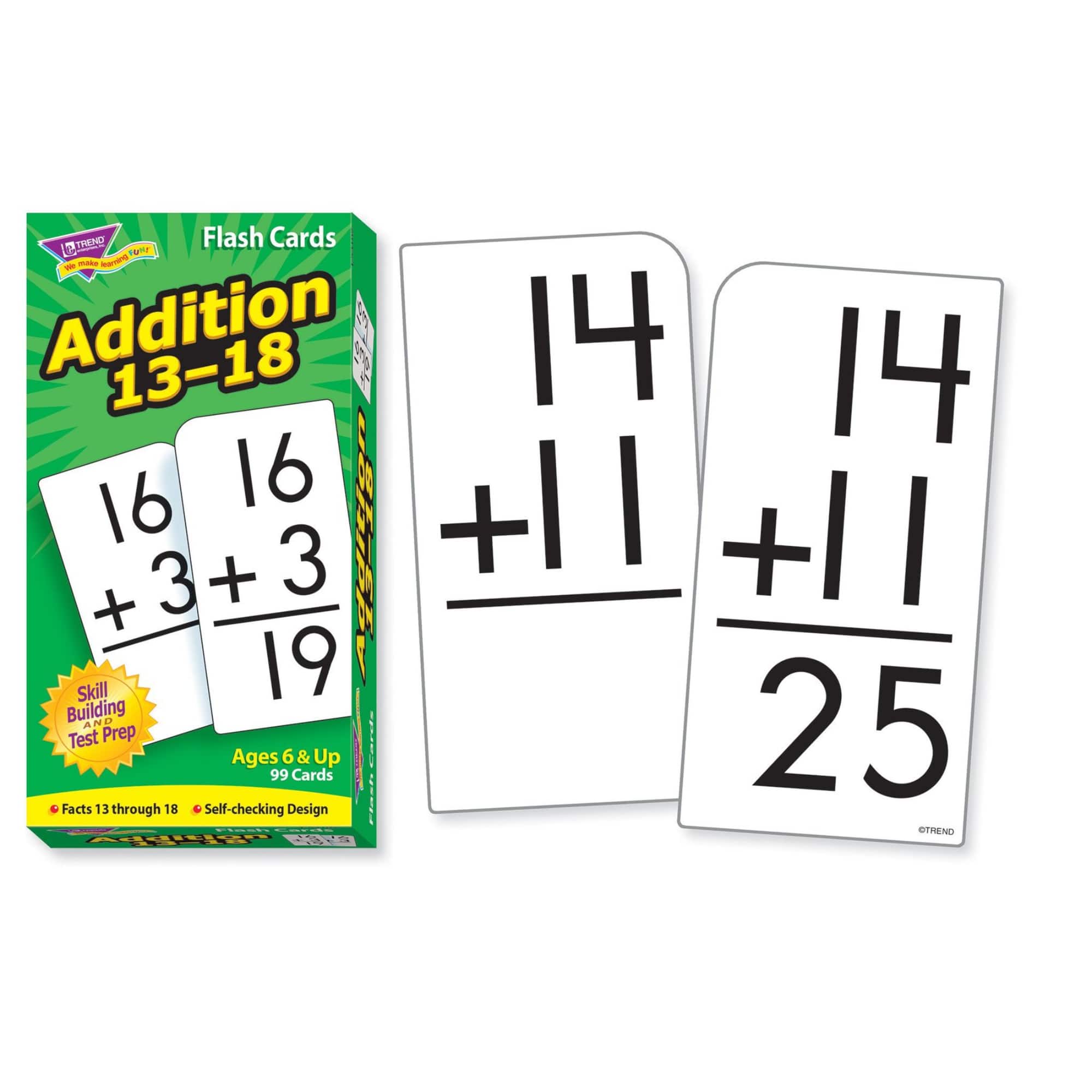 Trend Enterprises® Addition 13-18 Skill Drill Flash Cards