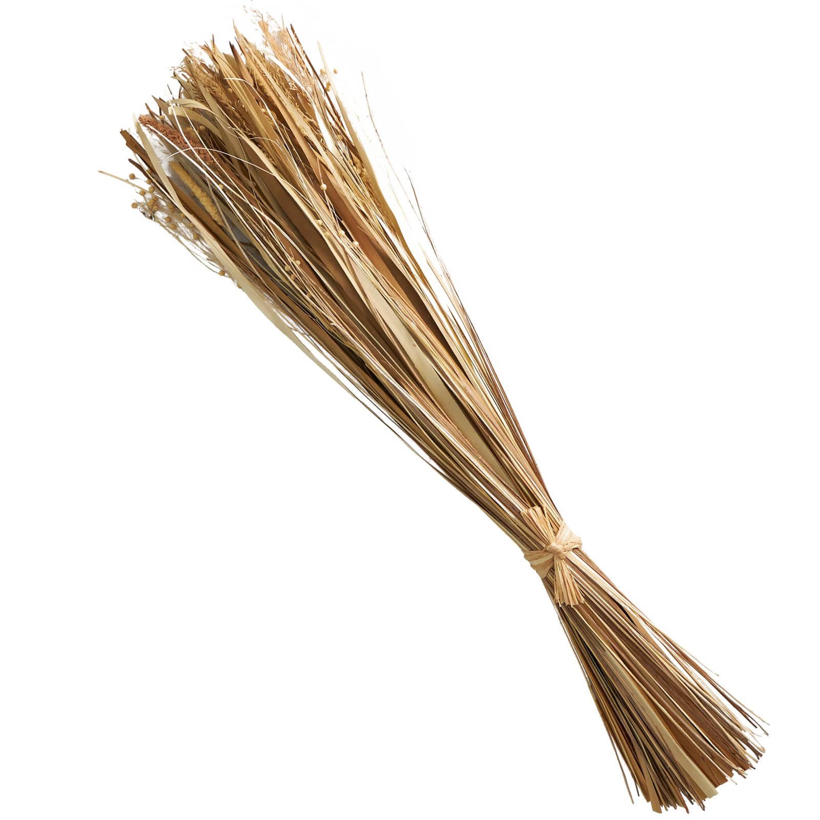41" Brown Dried Plant Floral Bouquet Grass Natural Foliage with Reed Accents
