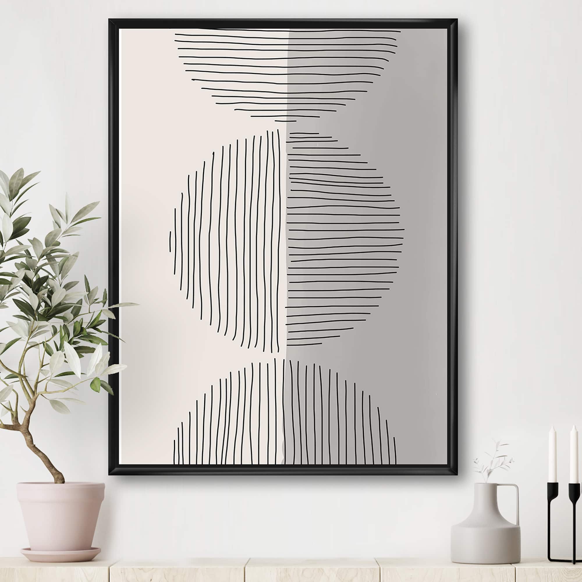Designart - Minimal Geometric Lines And Circle VII