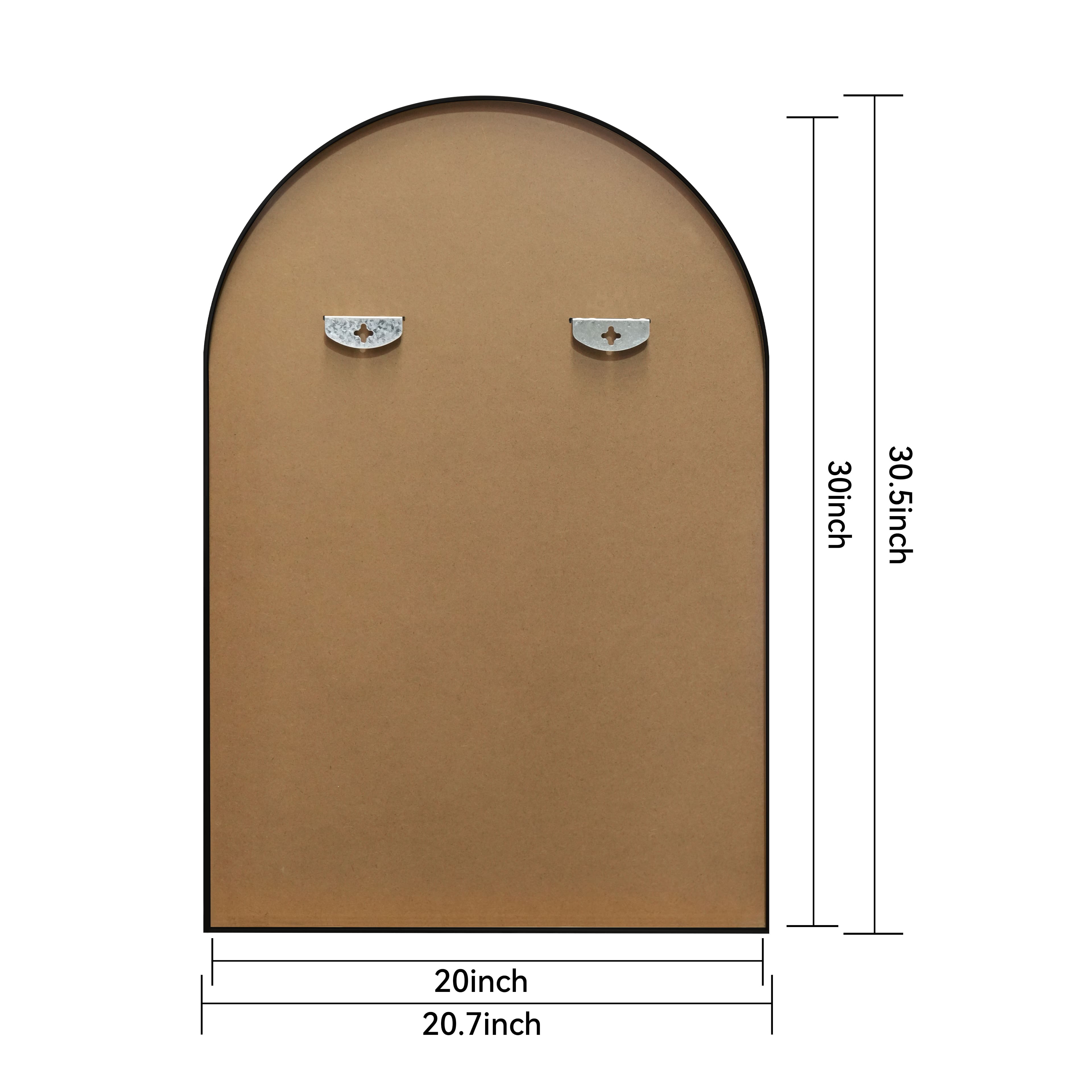 20" x 30" Black Arch Decorative Mirror by Ashland®