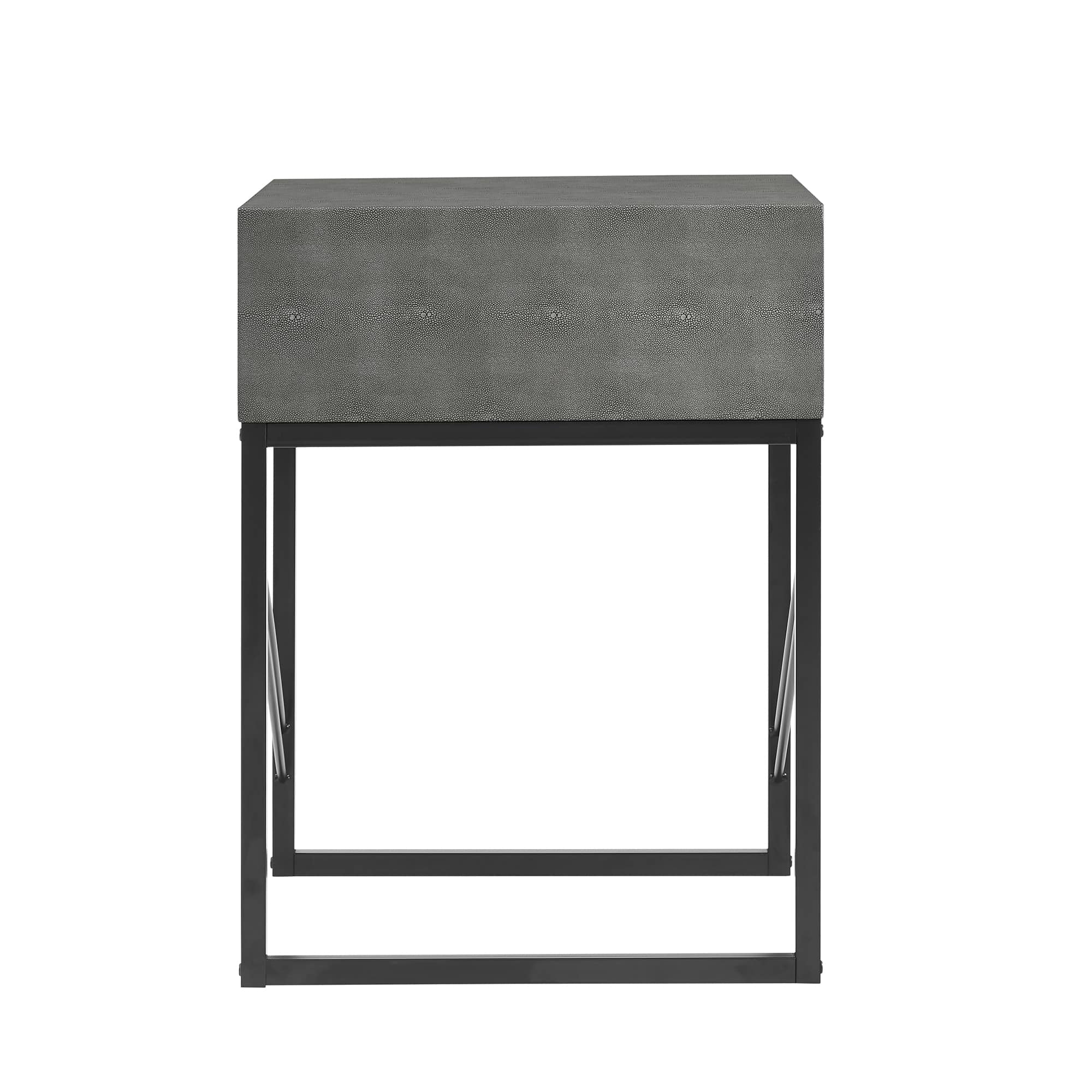 Walker Edison 18" 1-Drawer Shagreen Side Table
