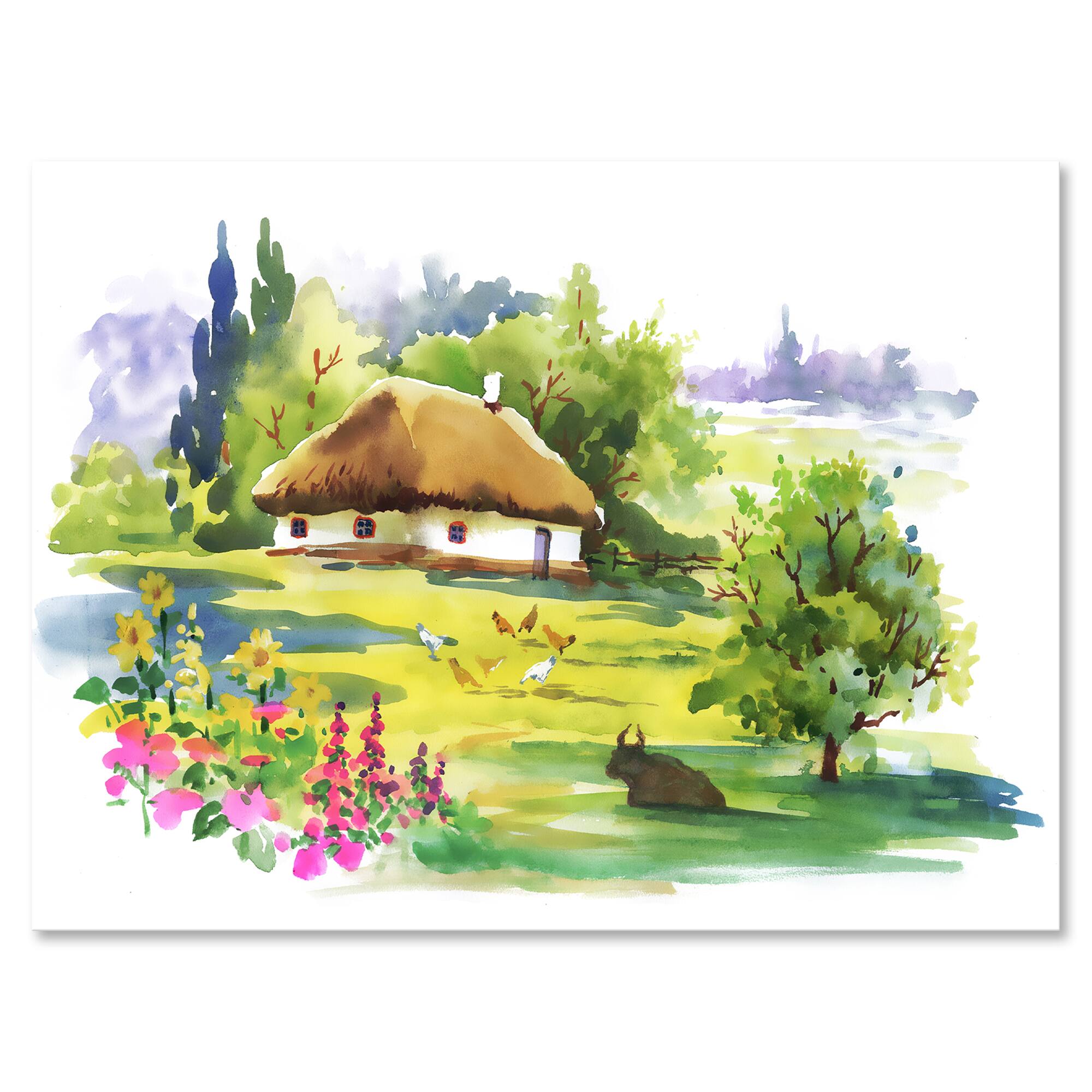 Designart - Rural House In Blossoming Greenlands