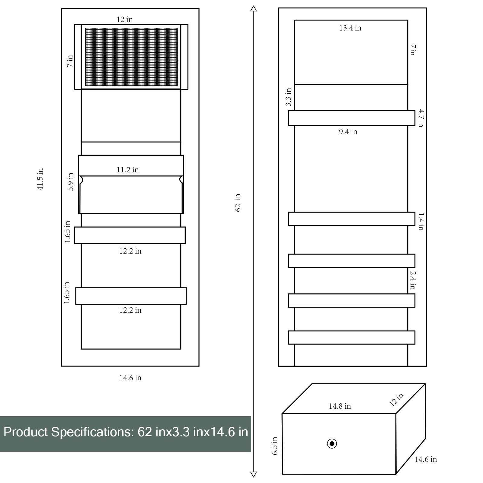 NEX™ 5ft. Pure White Jewelry Armoire on Casters with Chest Drawer