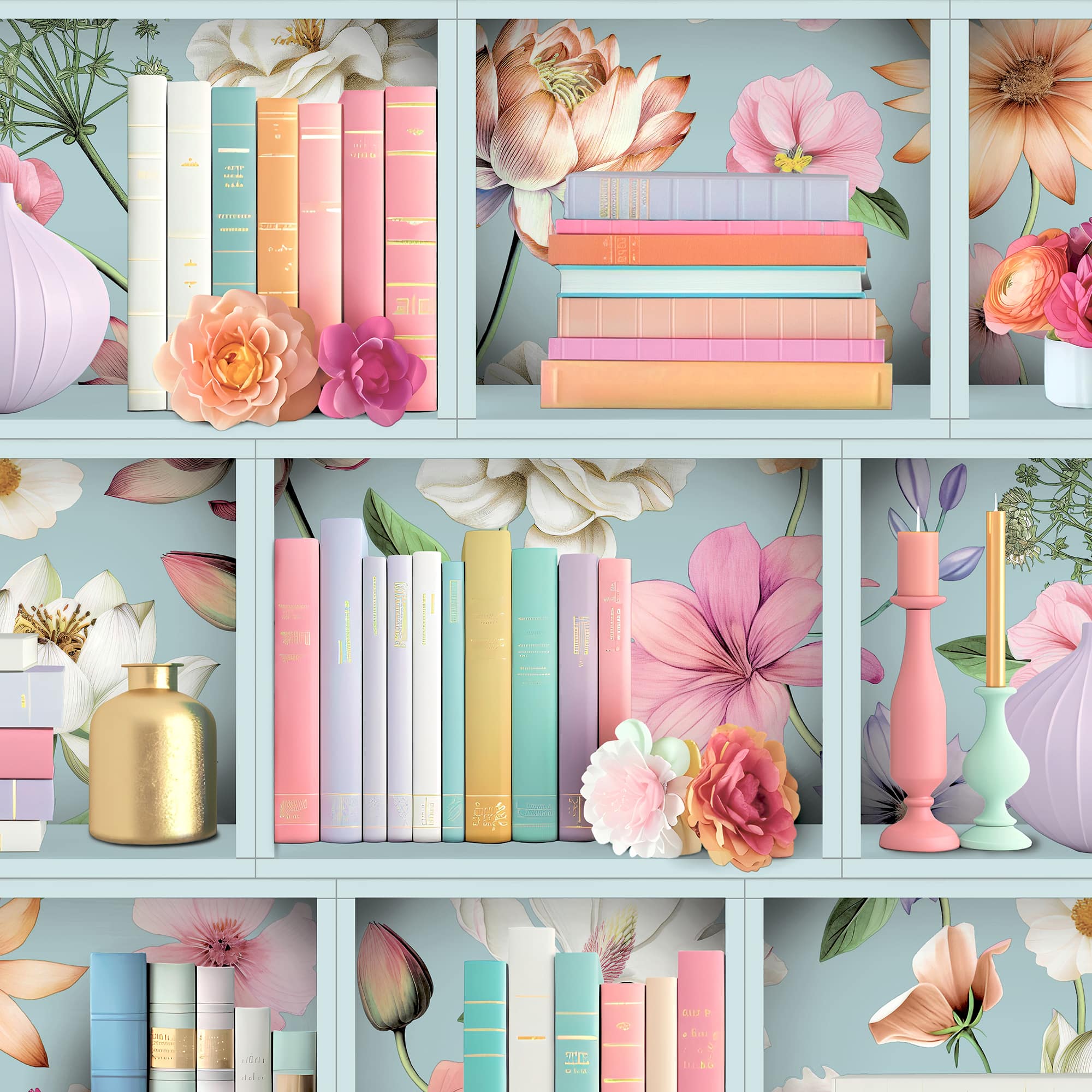 Designs Direct Blossom Shelves Wallpaper