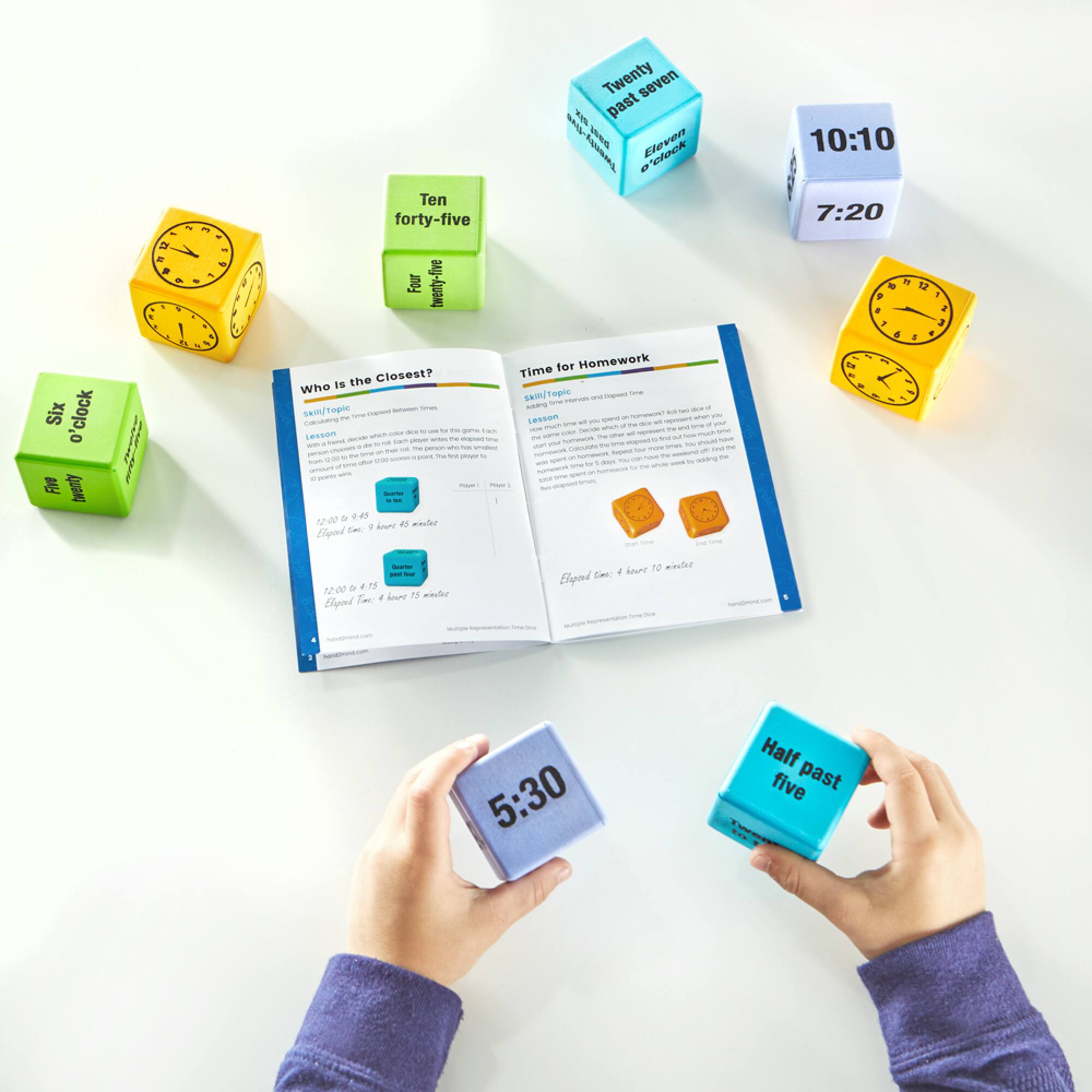 Hand2mind® Multiple Representation Time Dice, 16ct.