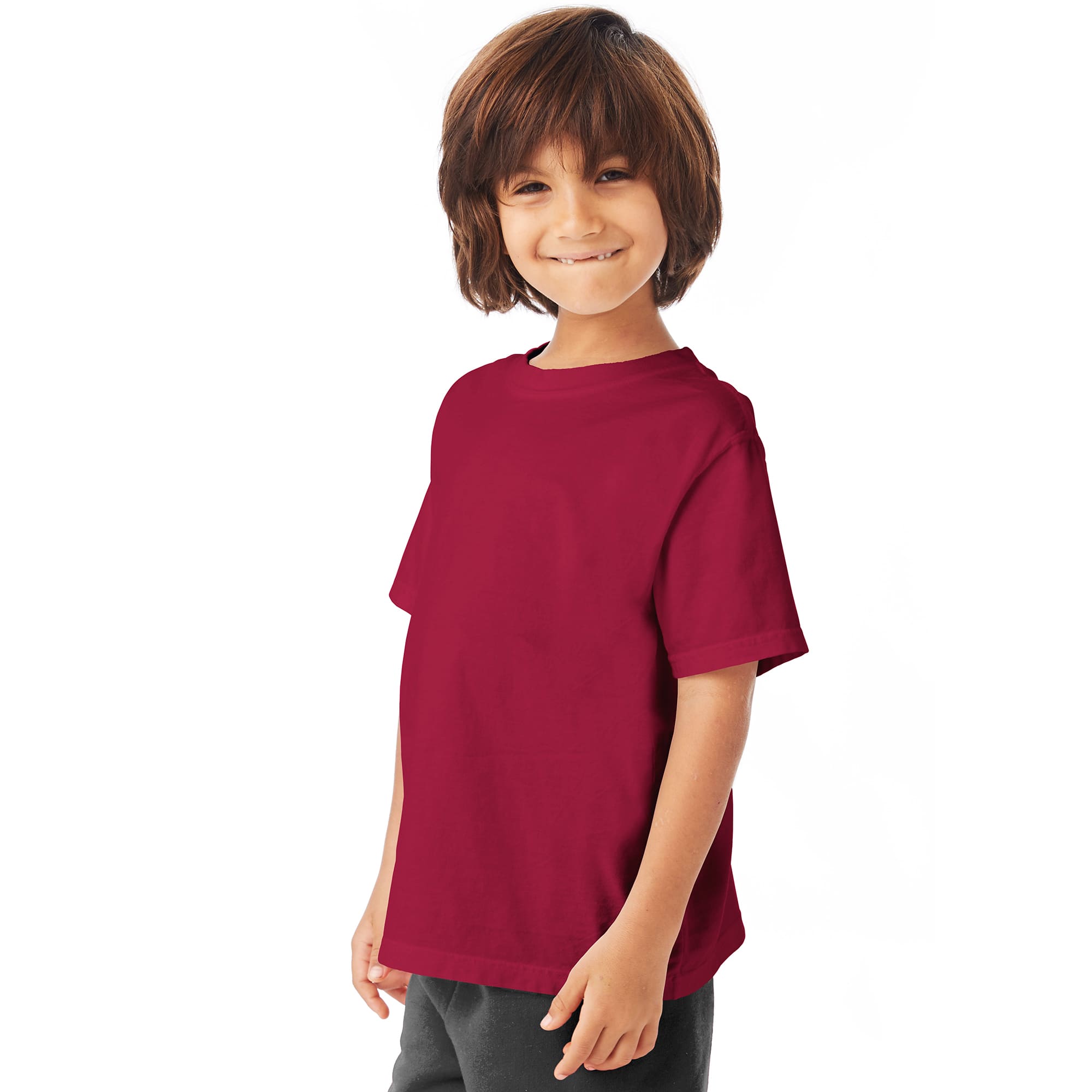 Hanes Boys X-Small Comfort Wash Garment Dyed Tee