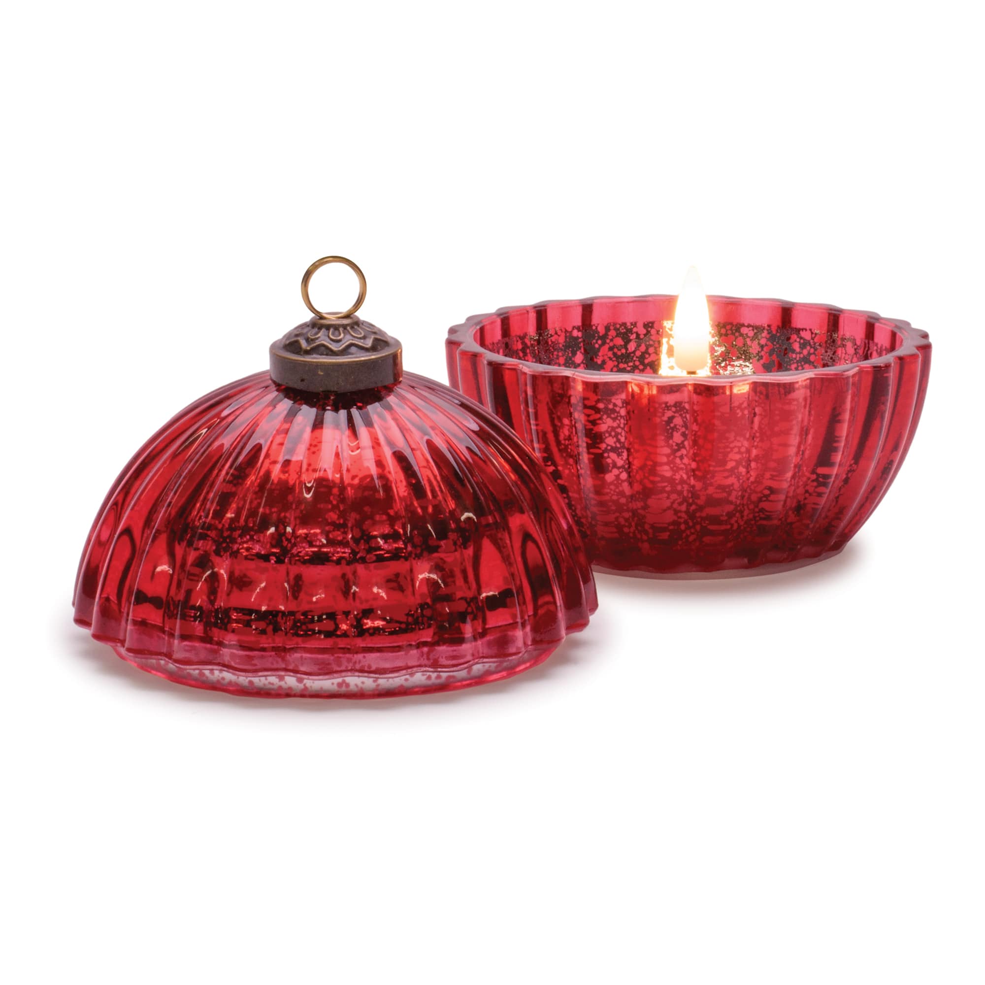 Melrose 4.25" LED Glass Ornament Candle