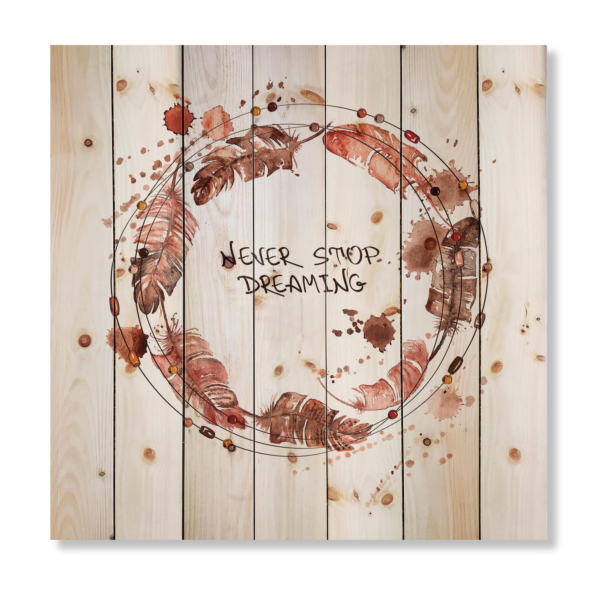 Designart - Impression Of Bird Feathers In Earth Tones
