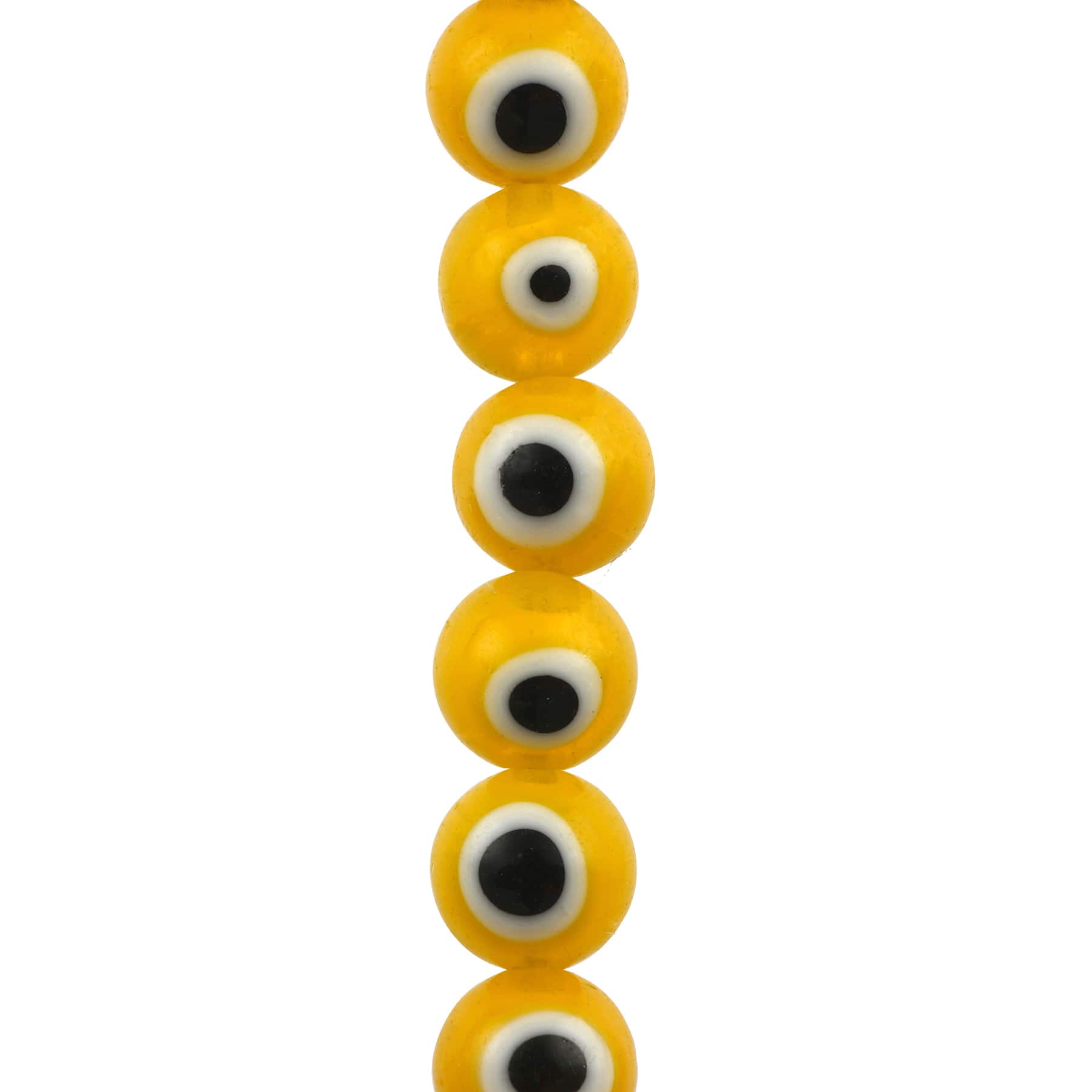 Perles rondes à thème de mauvais œil en verre soufflé de Bead Landing, 8 mm