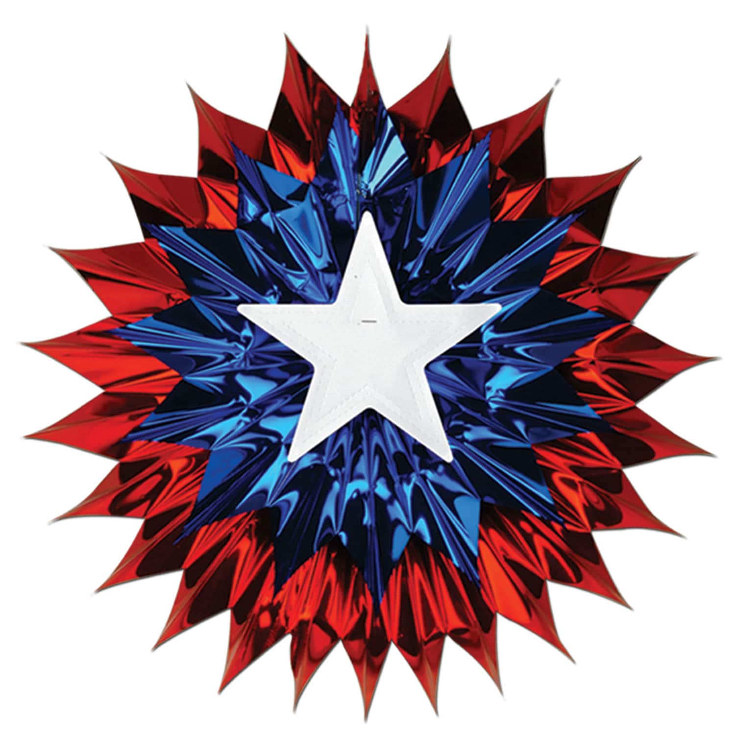 Beistle 15" Patriotic Fan-Bursts, 2ct.