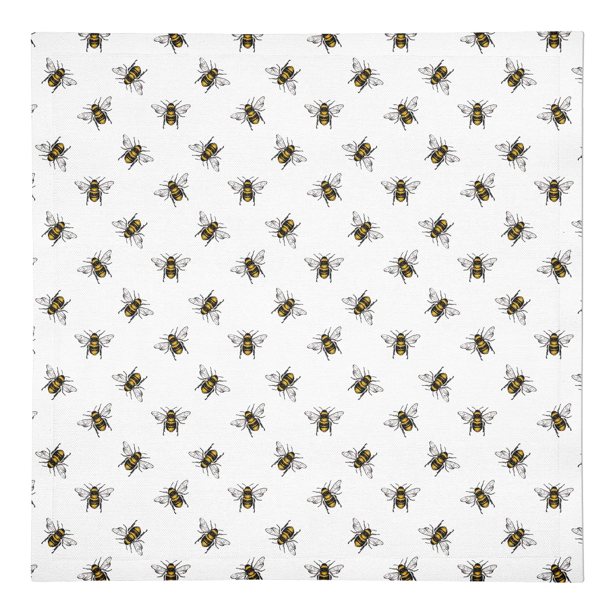 Bee Pattern 10" x 10" Cotton Twill Napkin