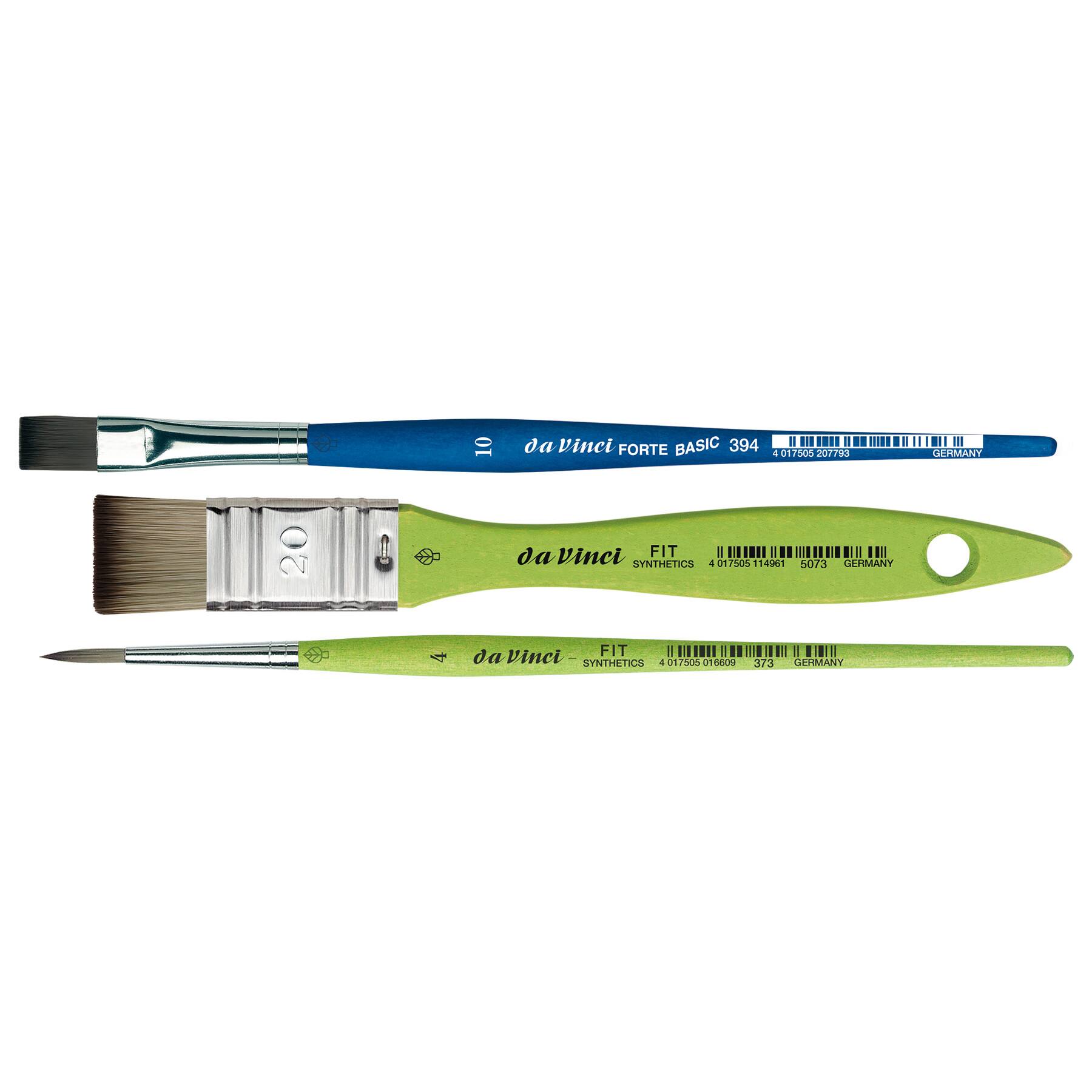 da Vinci 3 Piece Synthetic Brush Set