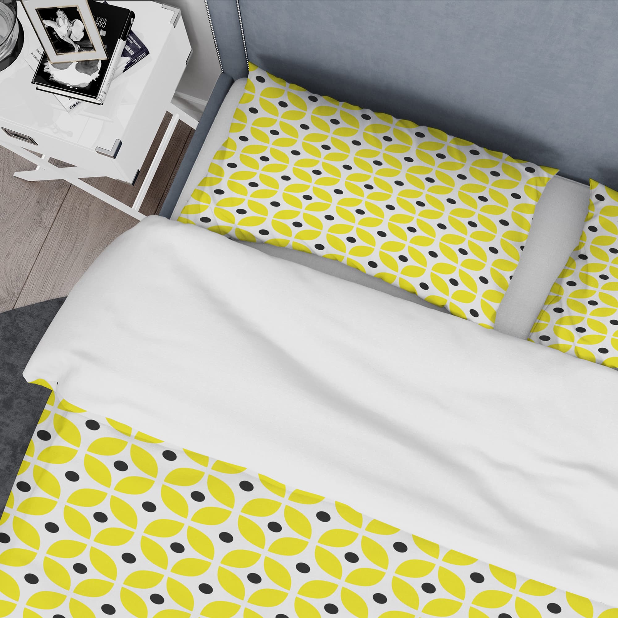 Designart 'Retro Geometric Design I' Mid-Century Duvet Cover Set