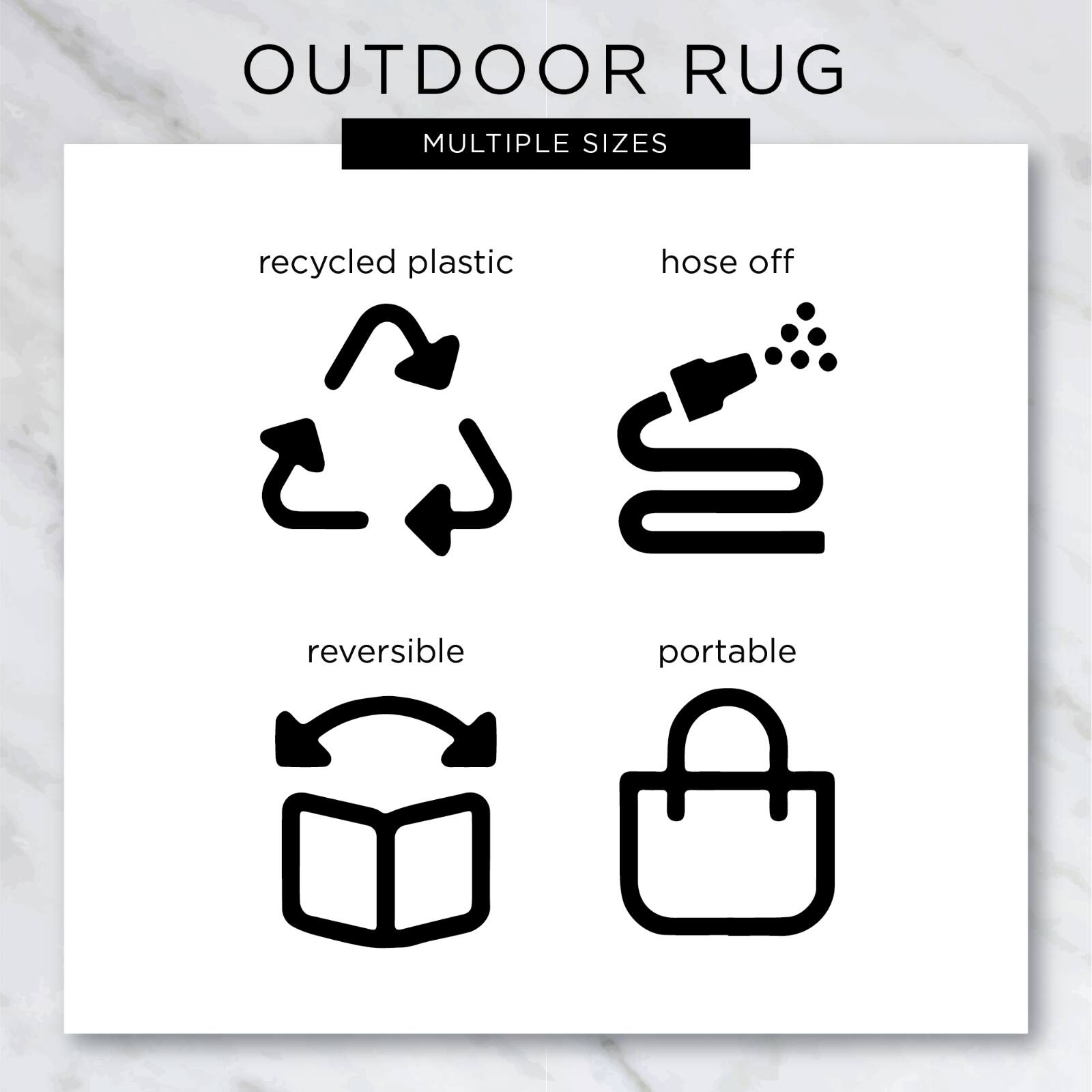 DII® Multi Tone Striped Outdoor Rug