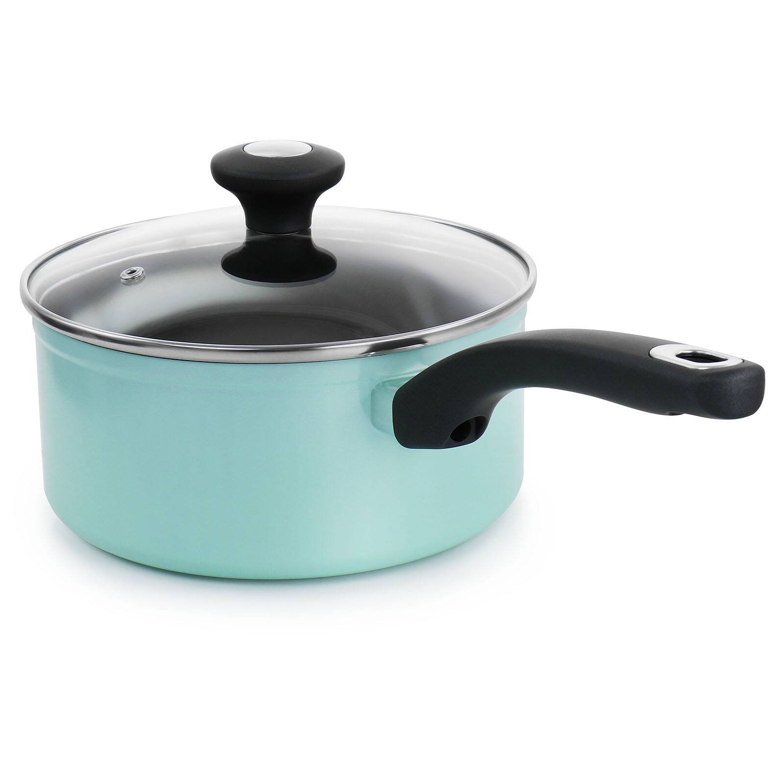 Martha Stewart Everyday Turquoise 3qt. Aluminum Saucepan with Lid