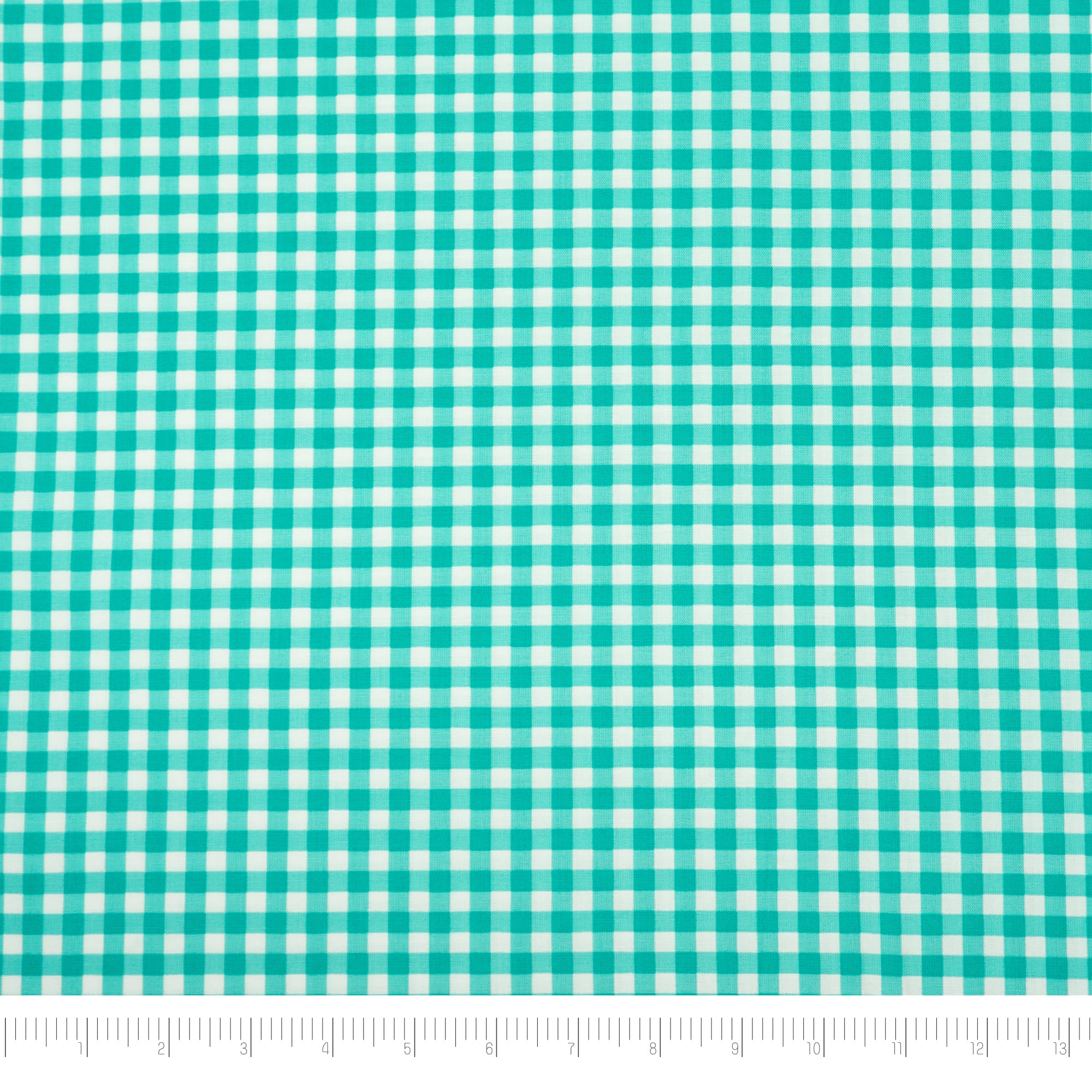 SINGER Aqua Gingham Check Cotton Fabric