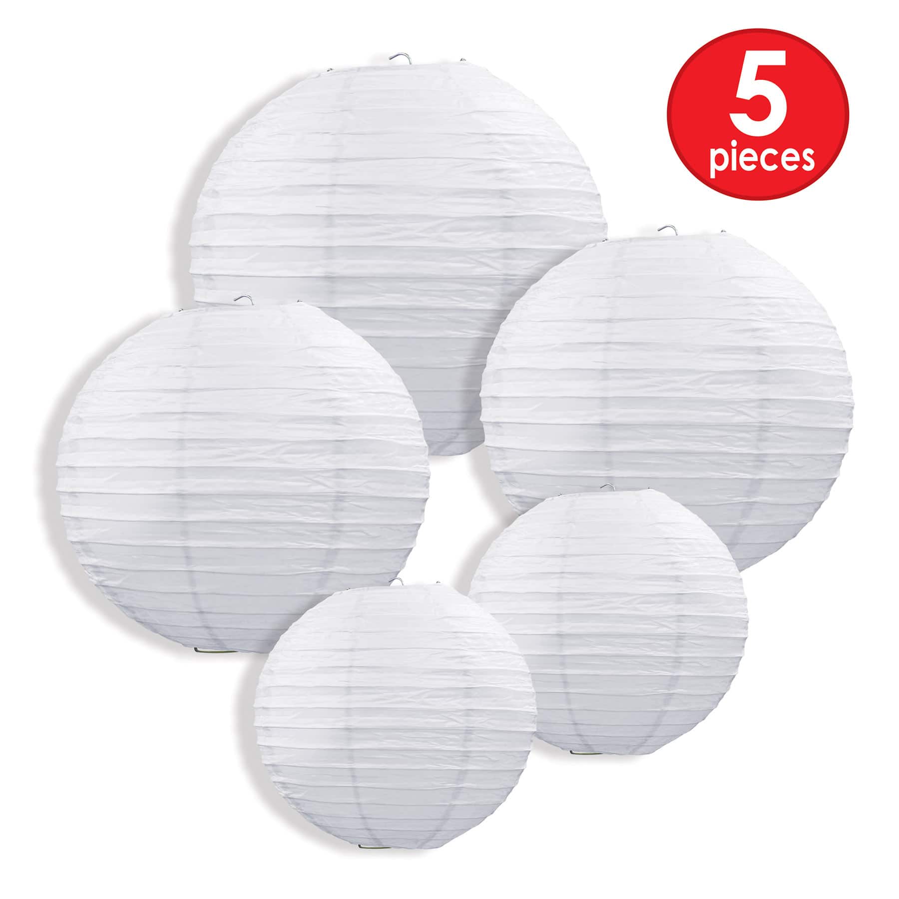 Beistle White Paper Lantern Set