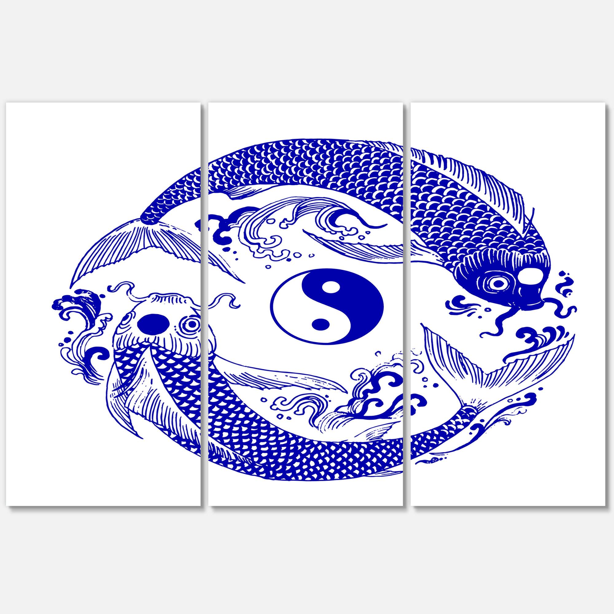 Designart - Chinoiserie Koi Fish II